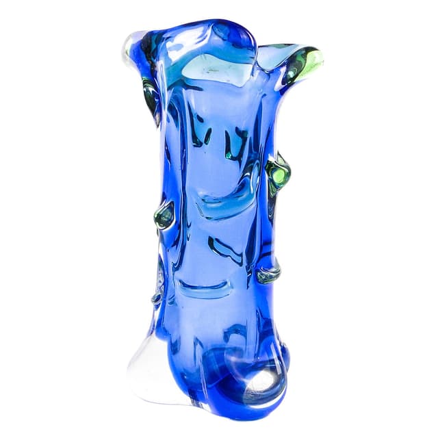 Mid-century modern vase, glass, by J. Hospodka, Czechoslovakia, 1960s. - DIMENSION