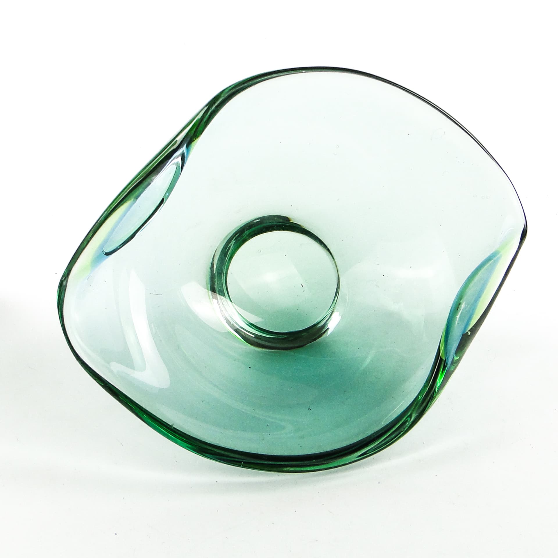 Patera dekoracyjna mid-century modern, szkło, Val Saint Lambert, Belgia, lata 50. - 104336