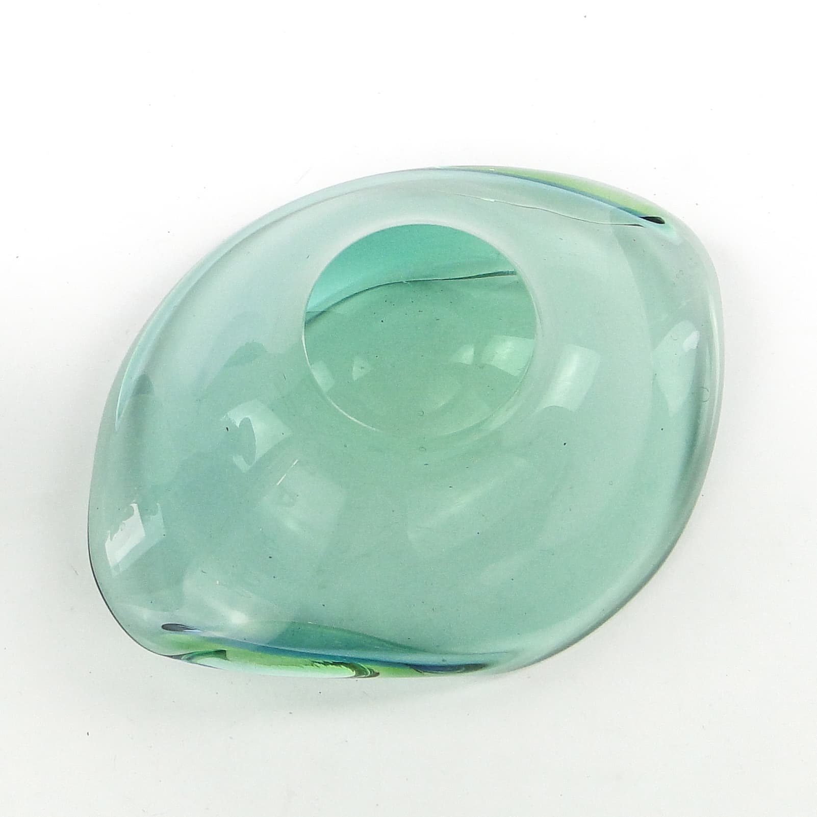 Patera dekoracyjna mid-century modern, szkło, Val Saint Lambert, Belgia, lata 50. - 104337