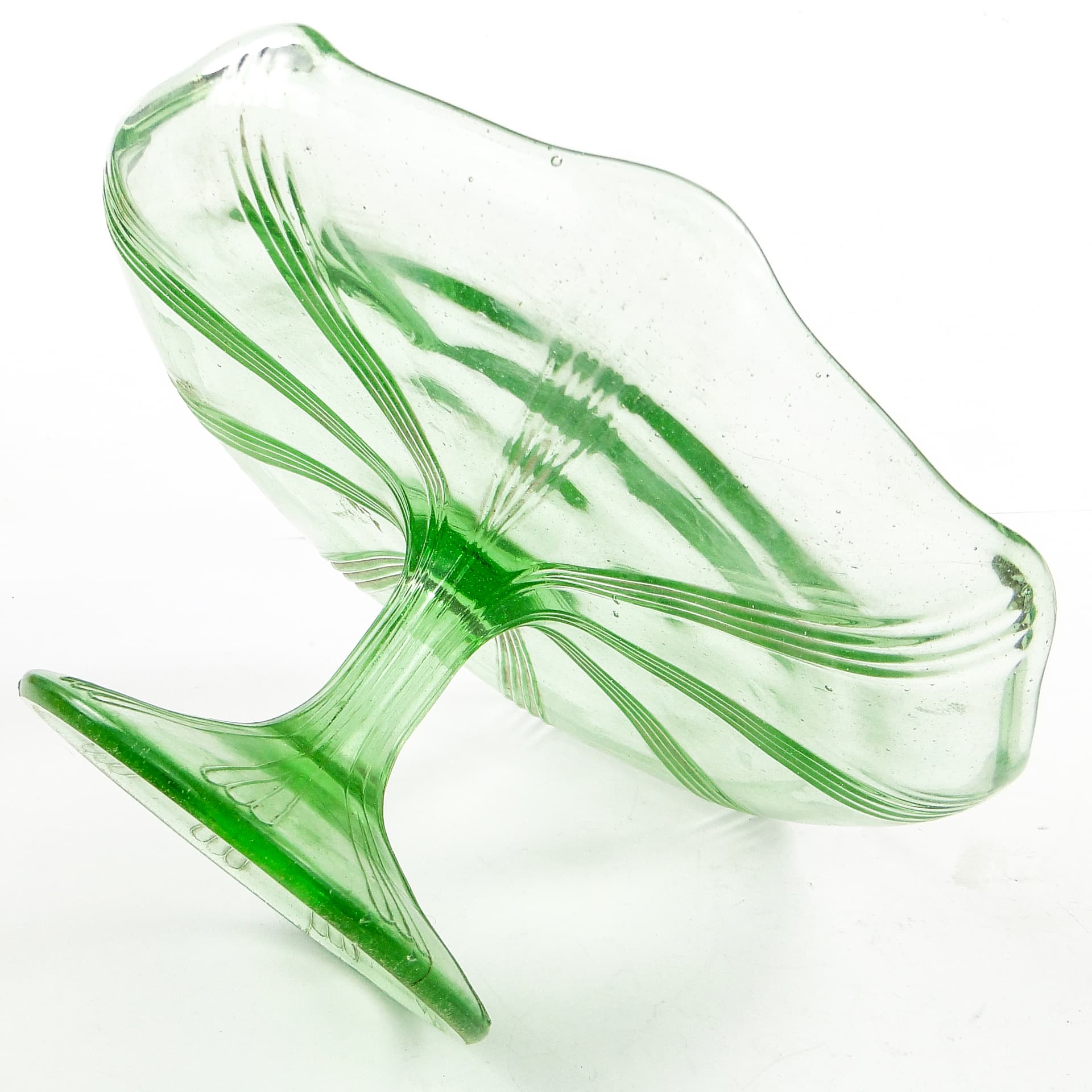 Art Deco cake stand, glass, Ząbkowice, Poland, 1970s. - 104763