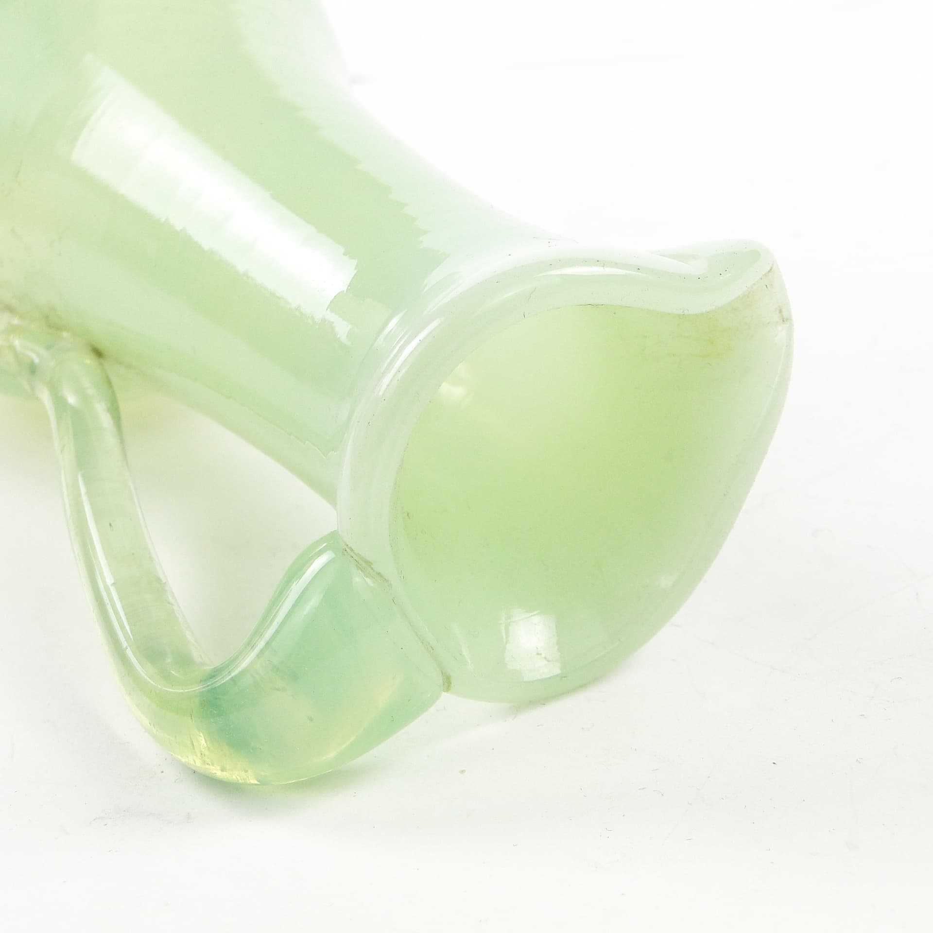 Pitcher, Minimalism, turquoise glass, by J. Słuczan-Orkusz, Poland, 1970s - 104587