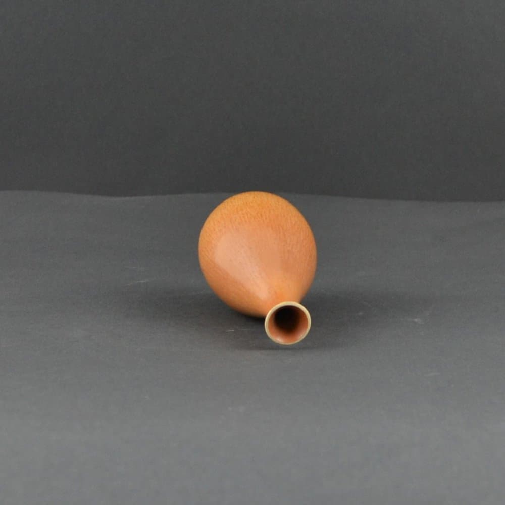 Vase, light brown ceramic, by B. Friberg, Gustavsberg, Sweden, 1950s. - 828