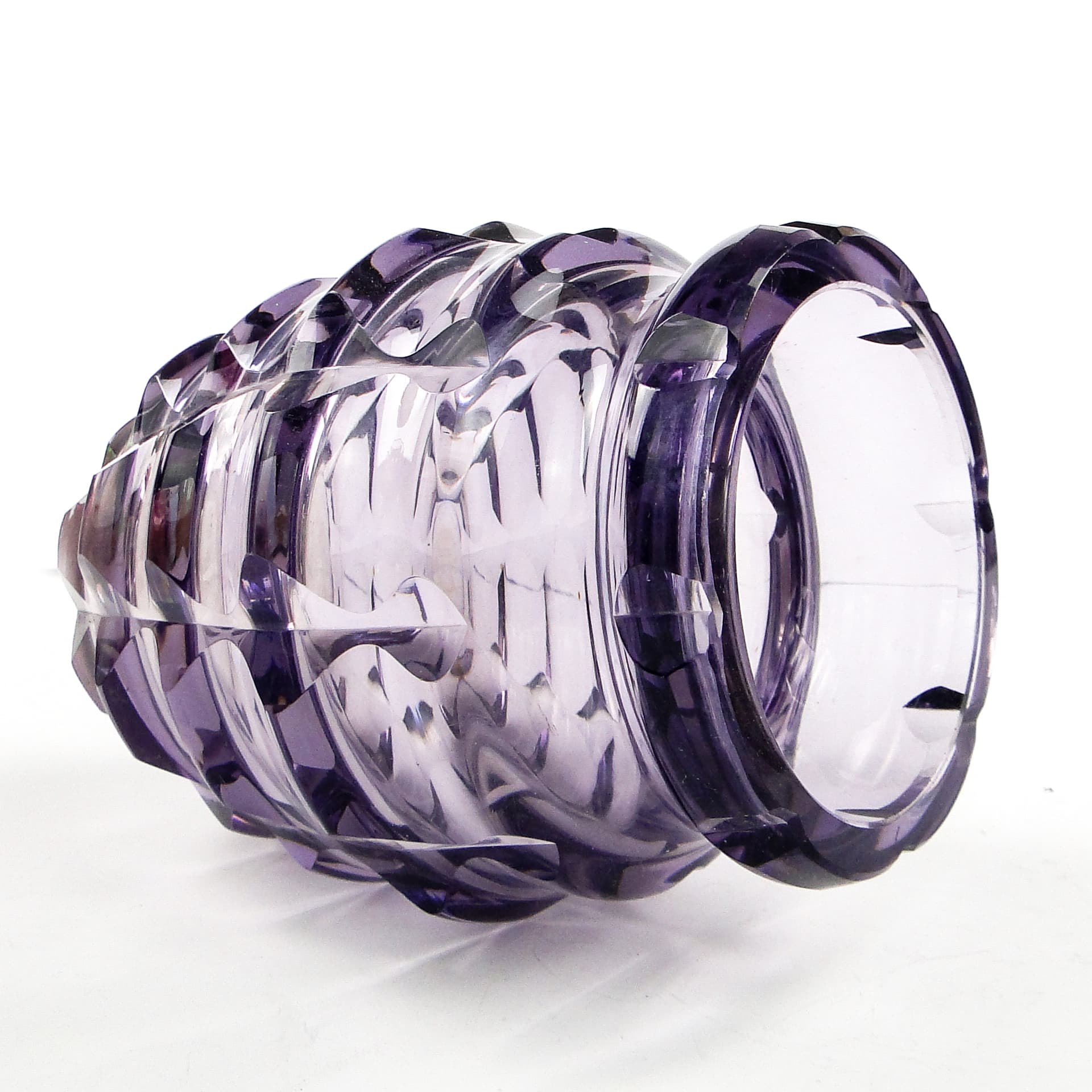 Wazon Art Deco, kryształ mangamowy, Polska, lata 30. - 104726