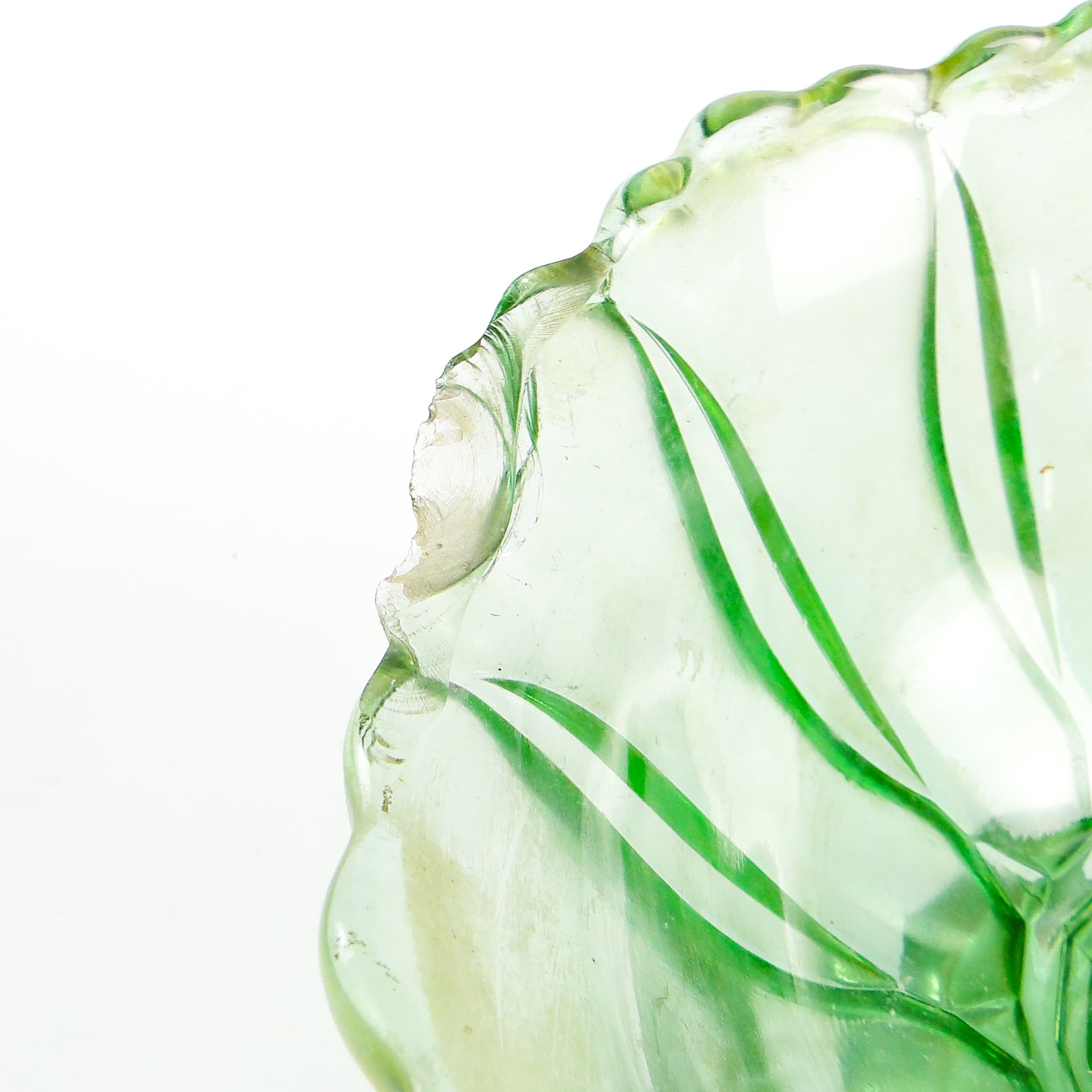 Centerpiece, mid-century modern, turquoise glass, Ząbkowice, Poland, 1950s. - 104775