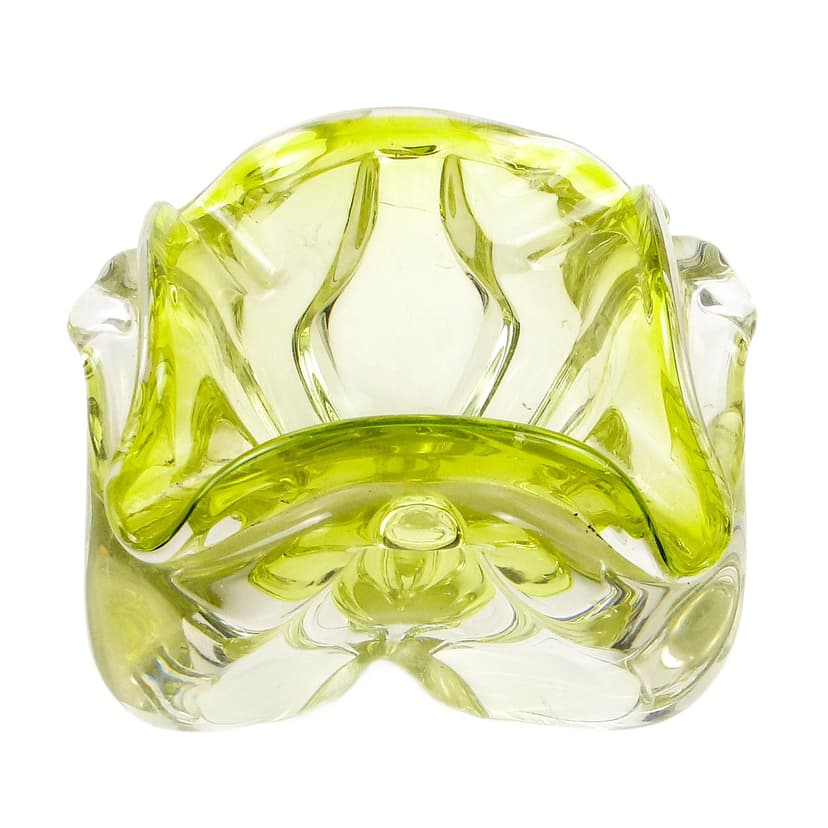 Przybornik mid-century modern, szkło, proj. J. Hospodka, Czechosłowacja, lata 60.