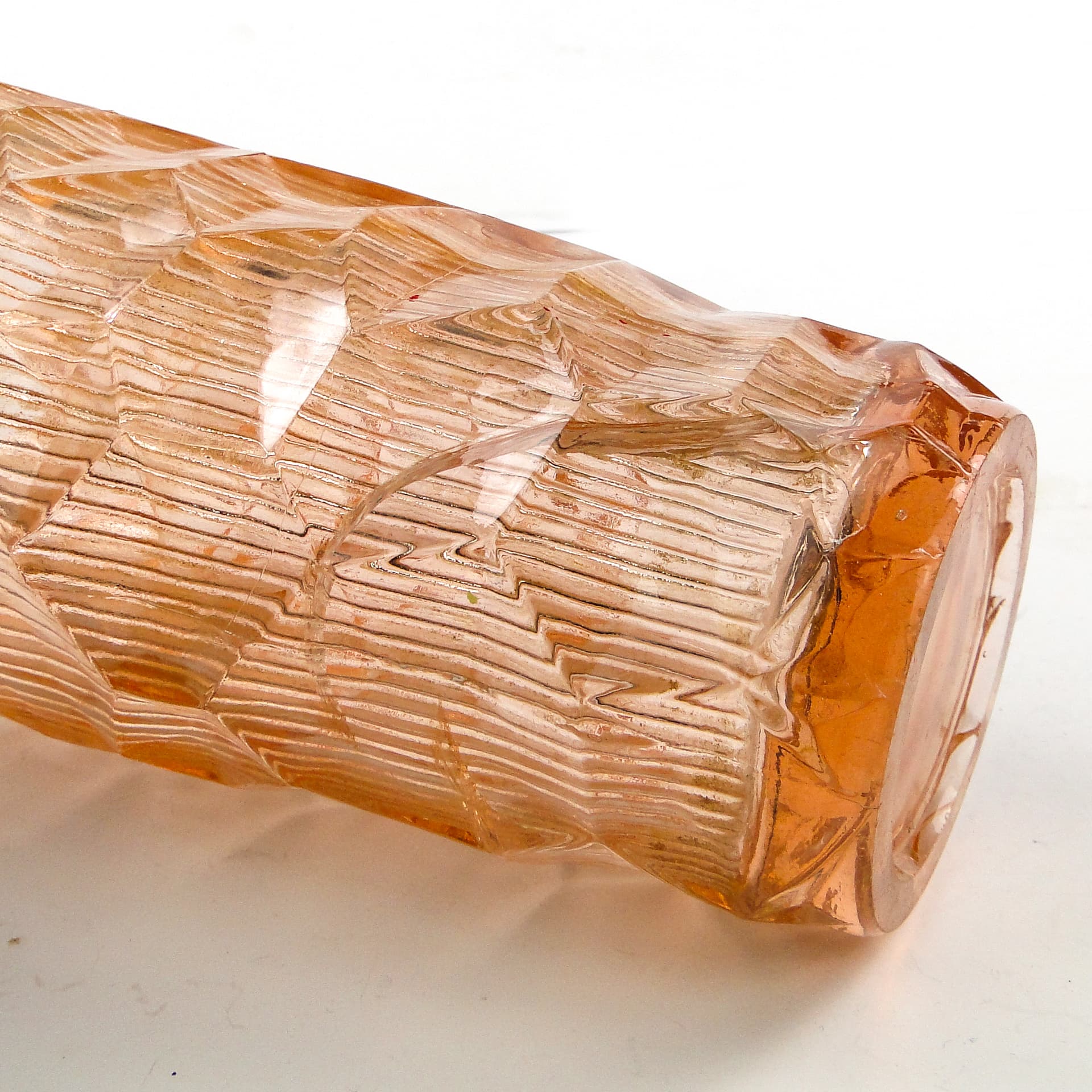 Wazon Okulus, modernizm, szkło rozalinowe, Ząbkowice, Polska, lata 70. - 104860