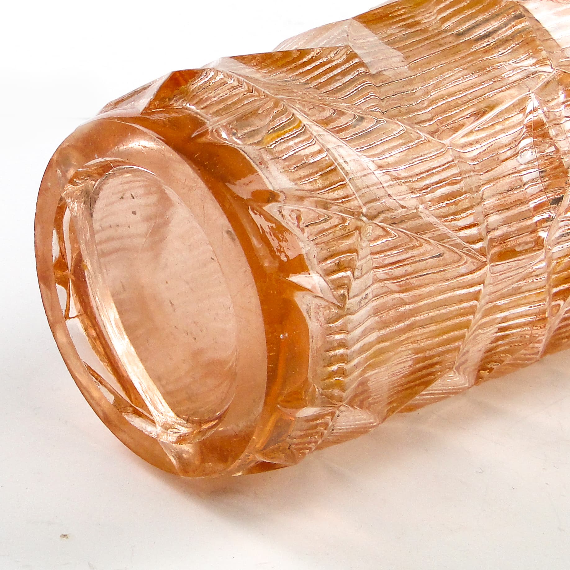 Wazon Okulus, modernizm, szkło rozalinowe, Ząbkowice, Polska, lata 70. - 104858