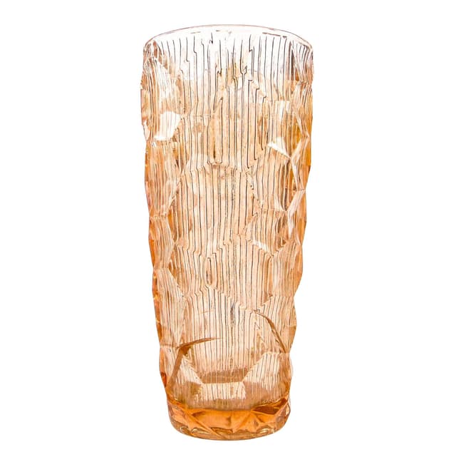 Wazon Okulus, modernizm, szkło rozalinowe, Ząbkowice, Polska, lata 70. - WYMIARY