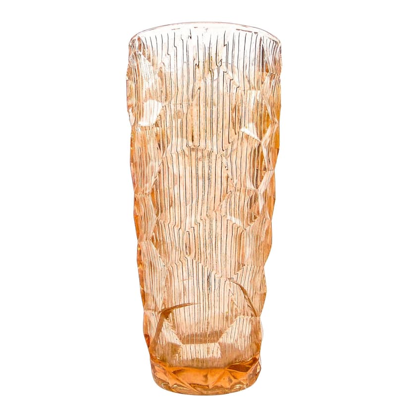 Wazon Okulus, modernizm, szkło rozalinowe, Ząbkowice, Polska, lata 70.