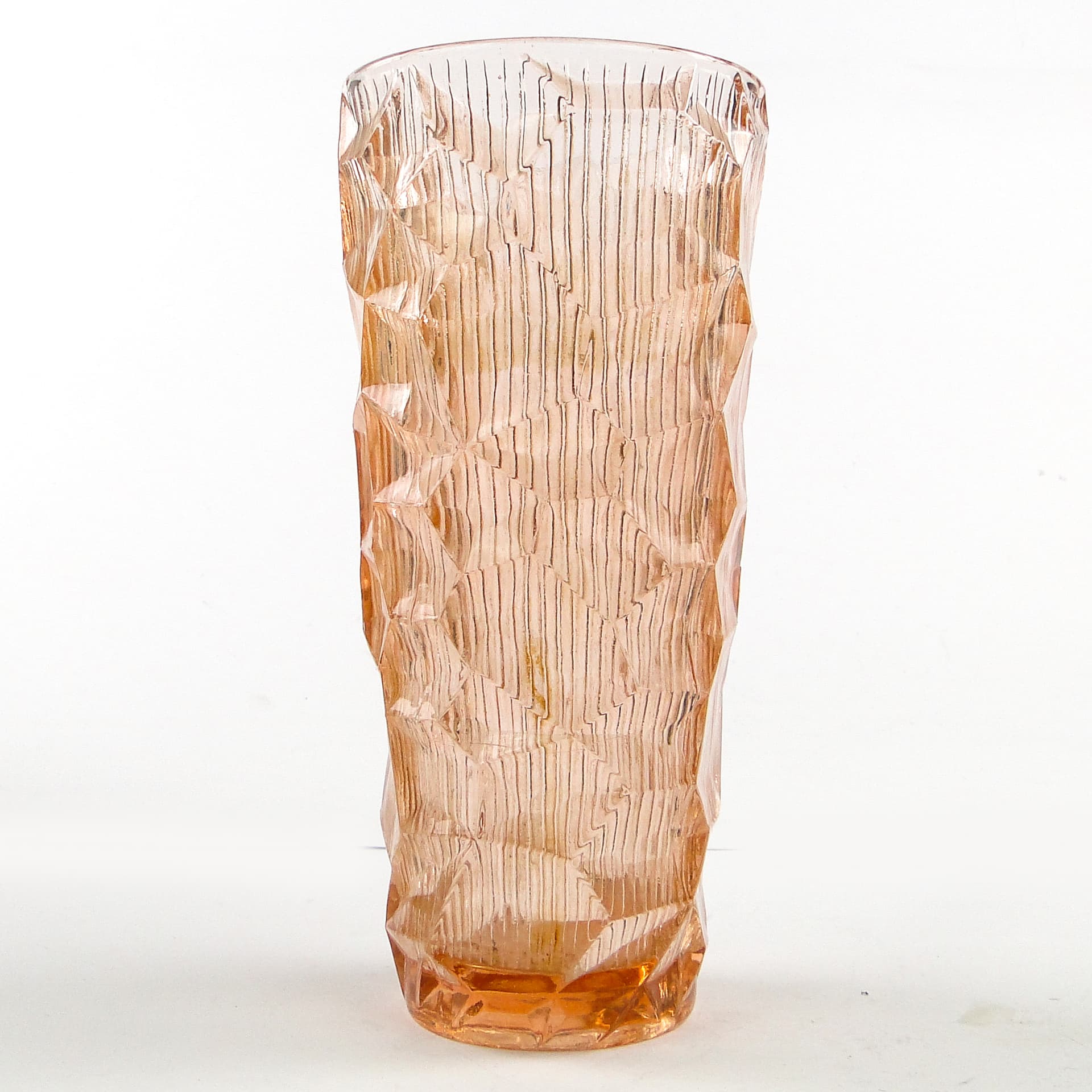 Wazon Okulus, modernizm, szkło rozalinowe, Ząbkowice, Polska, lata 70. - 104867