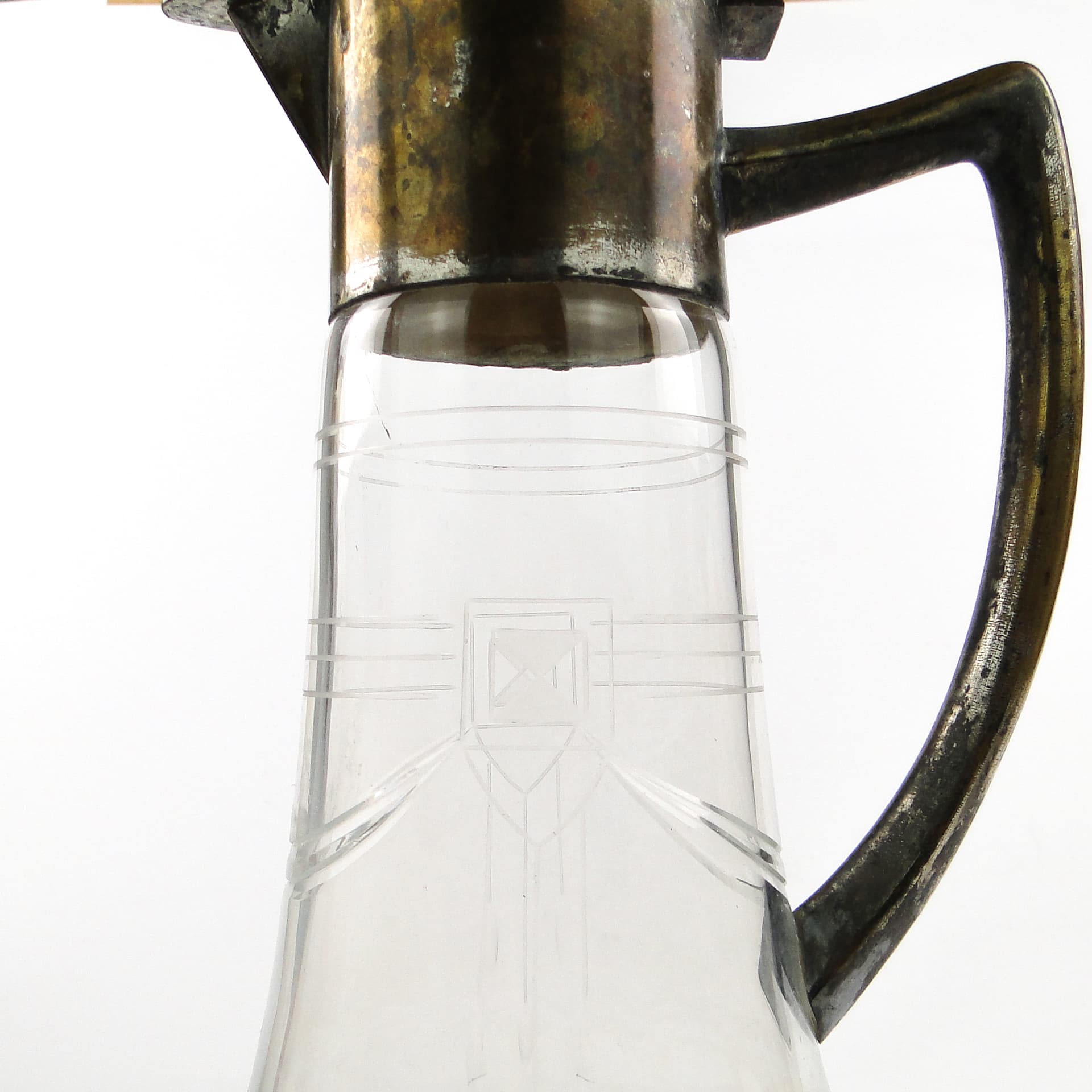 Dzban na wino Art Deco, szkło, Niemcy, lata 20. - 104913