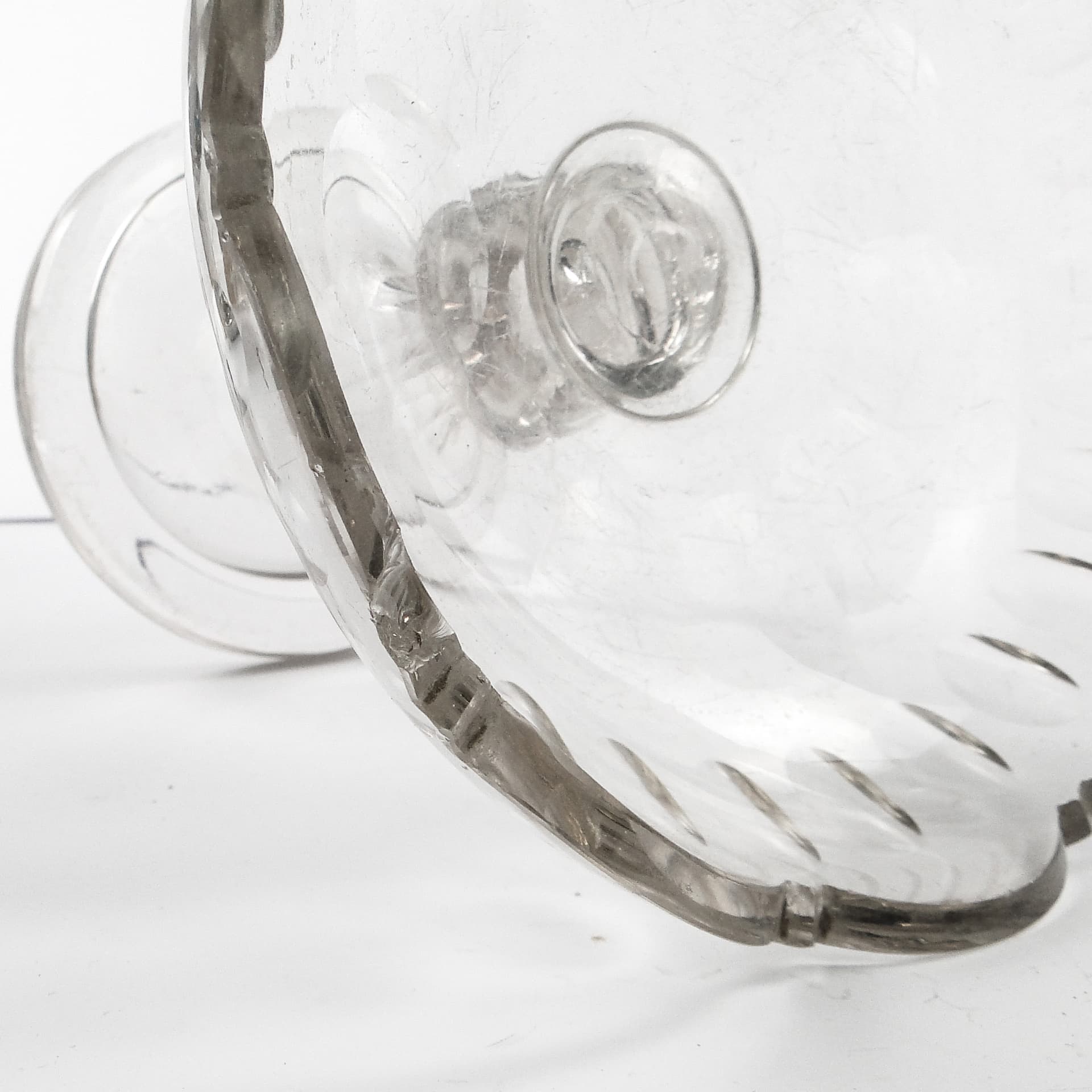 Patera Biedermeier, kryształ transparentny, Czechy, XIX w. - 105048