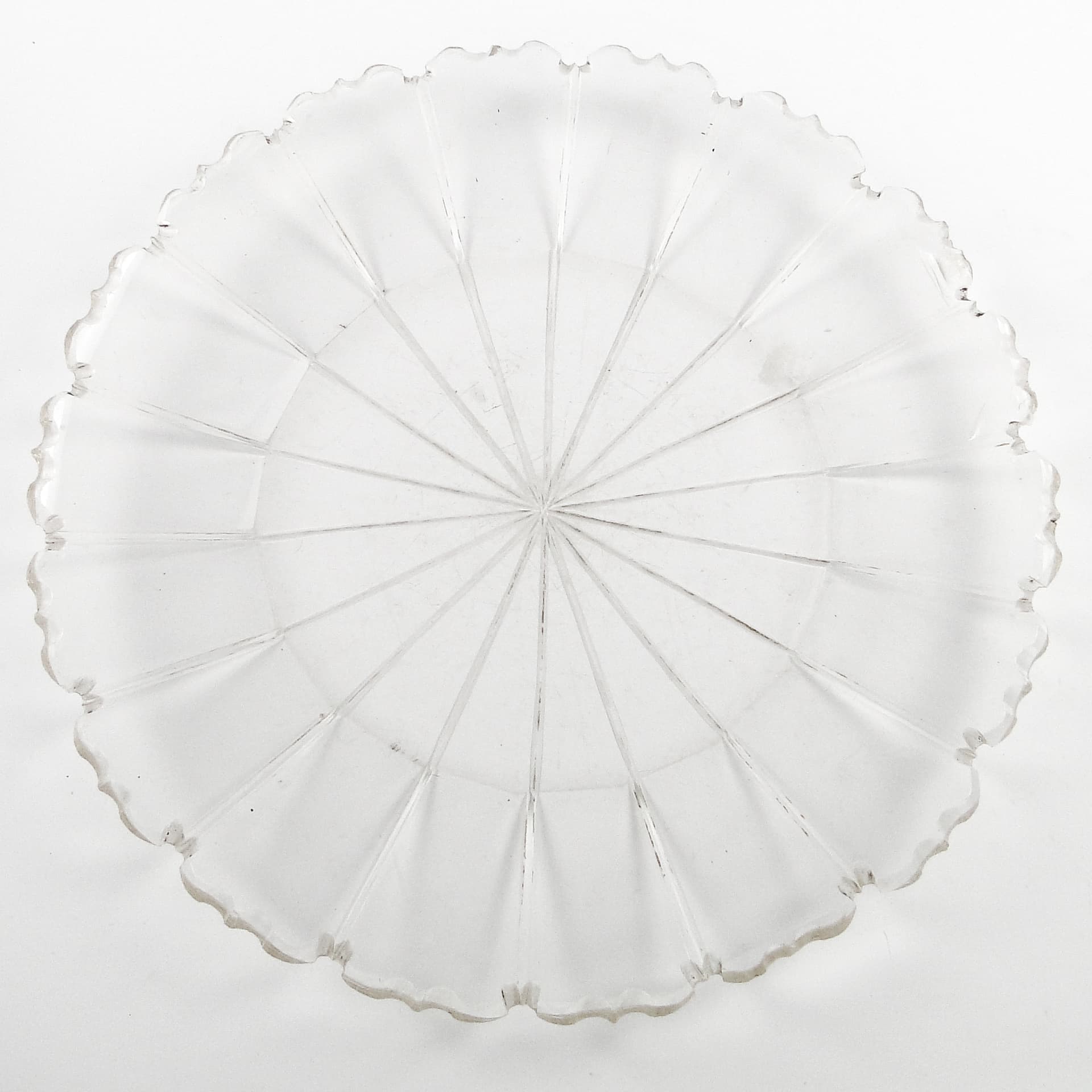 Biedermeier platter, transparent crystal, Czech Republic, 19th c. - 105088