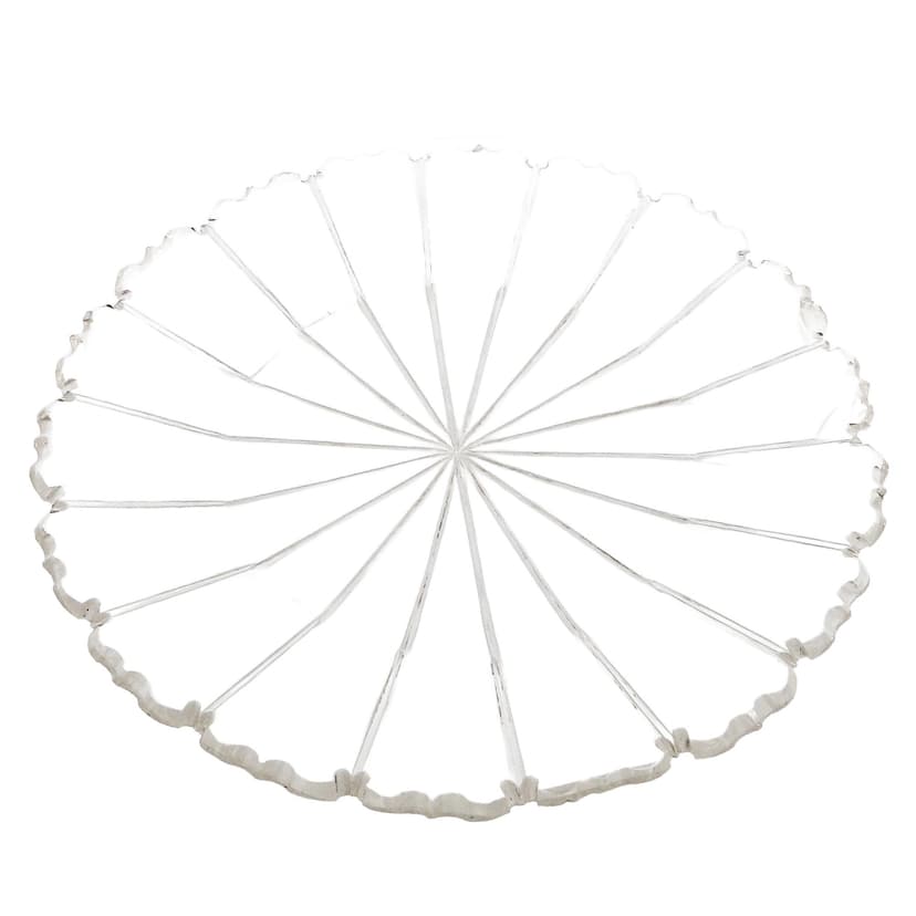 Biedermeier platter, transparent crystal, Czech Republic, 19th c.