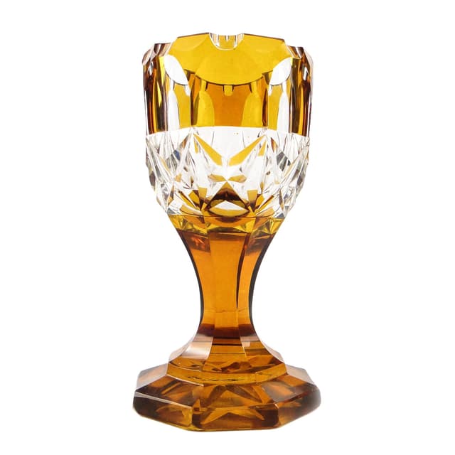 Kielich Art Deco, kryształ, Czechosłowacja, lata 30. - WYMIARY