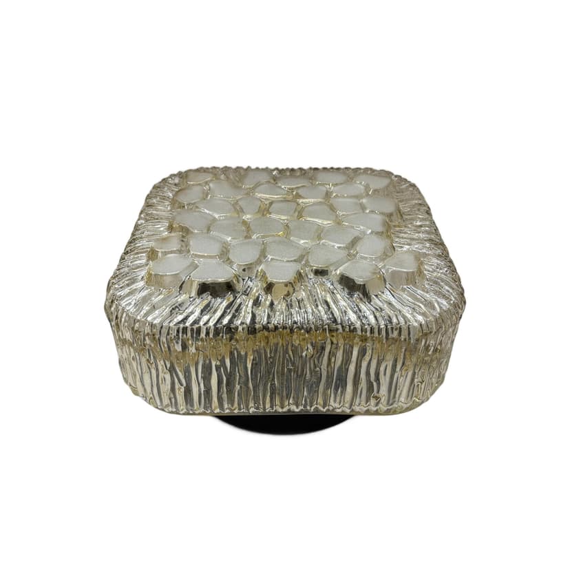 Plafon, transparentny, szkło, Dania, lata 70.