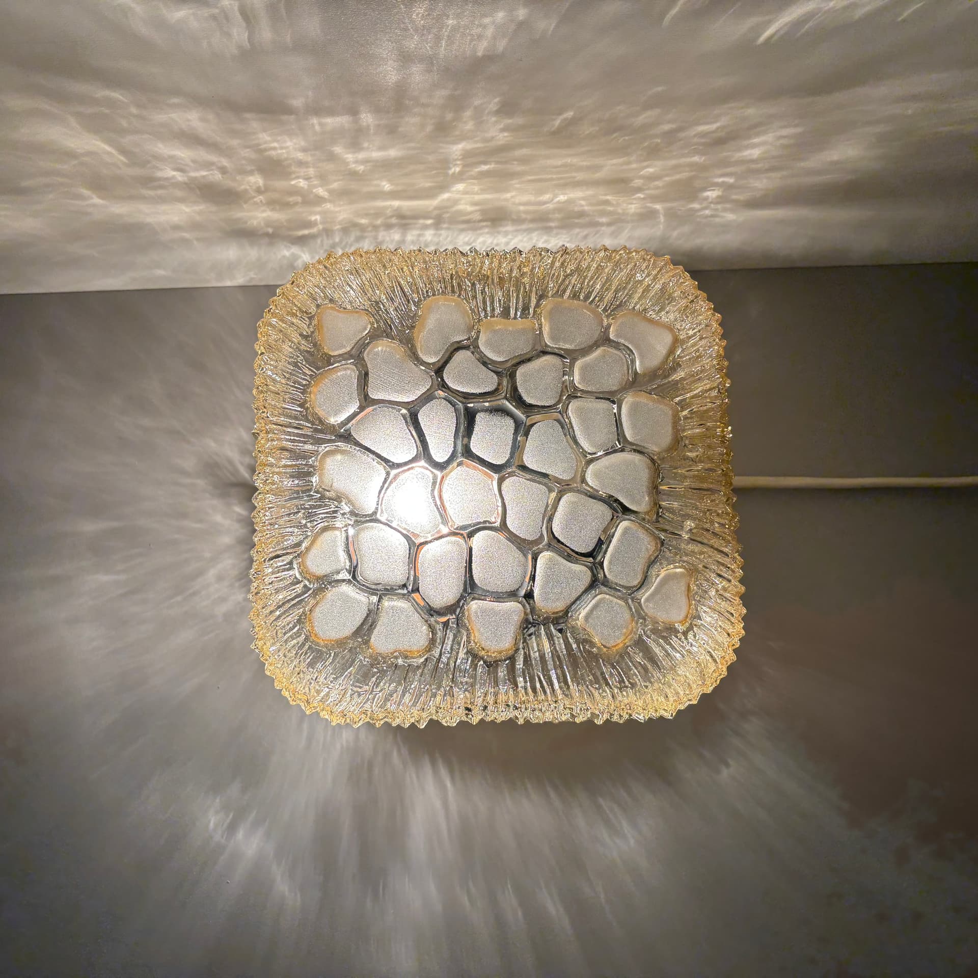 Plafon, transparentny, szkło, Dania, lata 70. - 105247