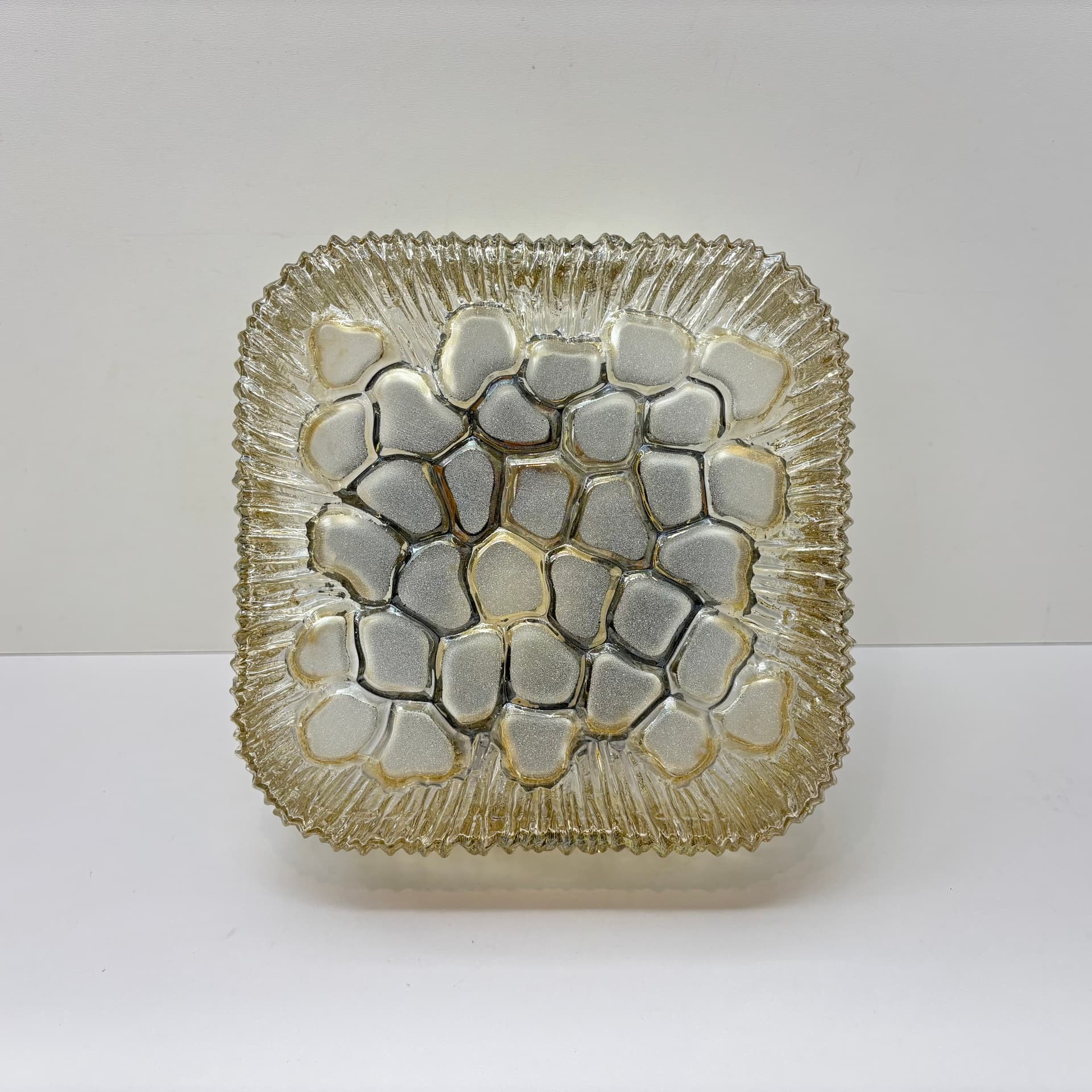 Plafon, transparentny, szkło, Dania, lata 70. - 105257