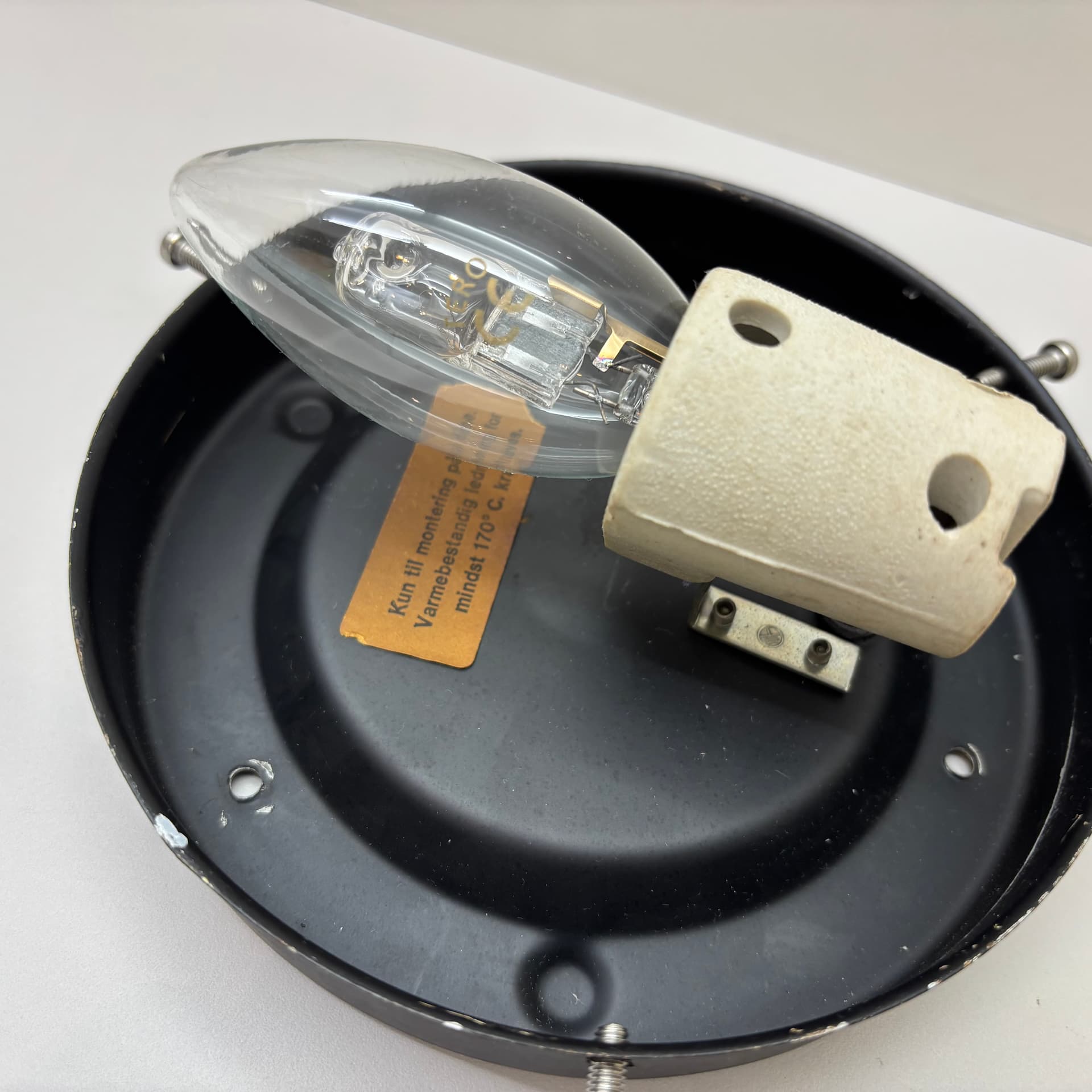 Plafon, transparentny, szkło, Dania, lata 70. - 105256