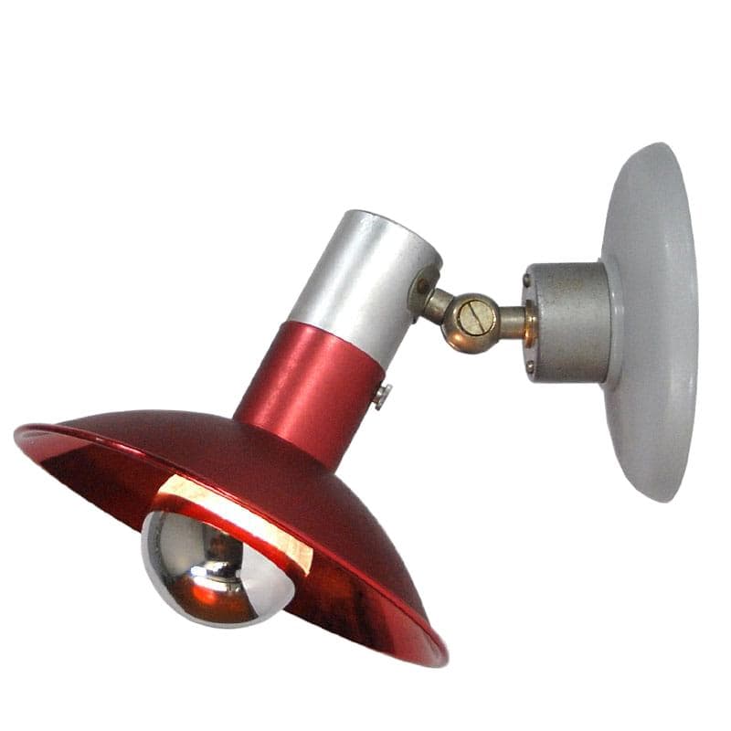 Czerwony kinkiet reflektorowy, Erco, Niemcy, lata 60.