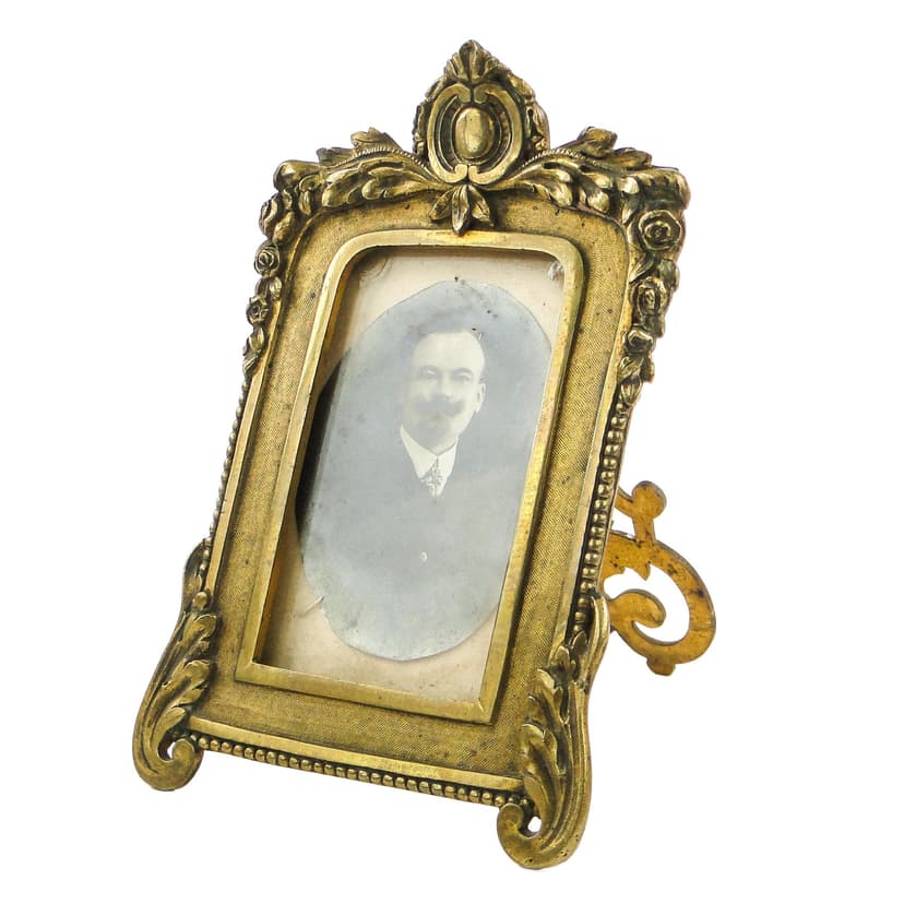 Empire photo frame, gilded bronze, France, 19th c.