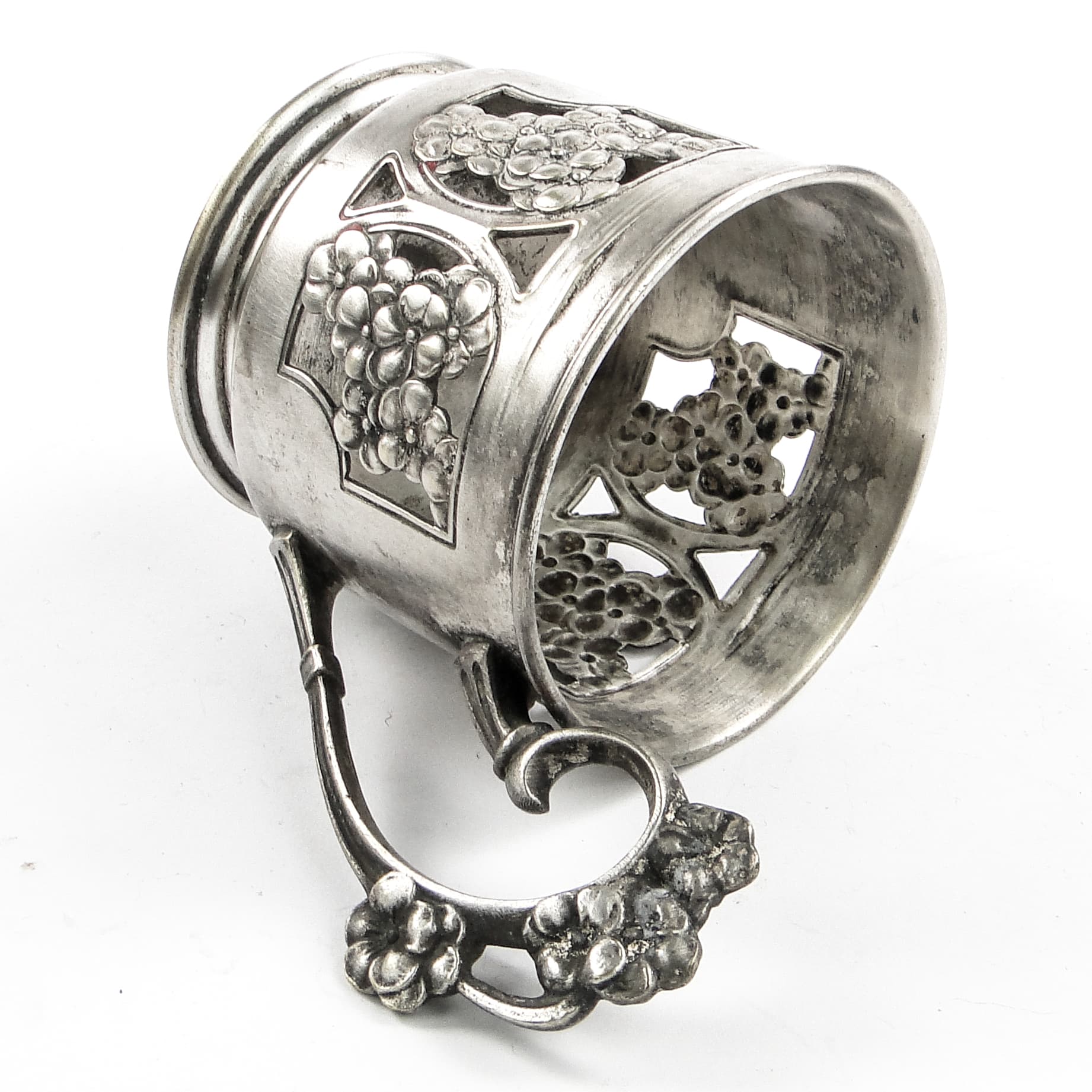 Art Nouveau tea glass holder, silver-plated brass, Norblin, Poland, early 20th c. - 105372