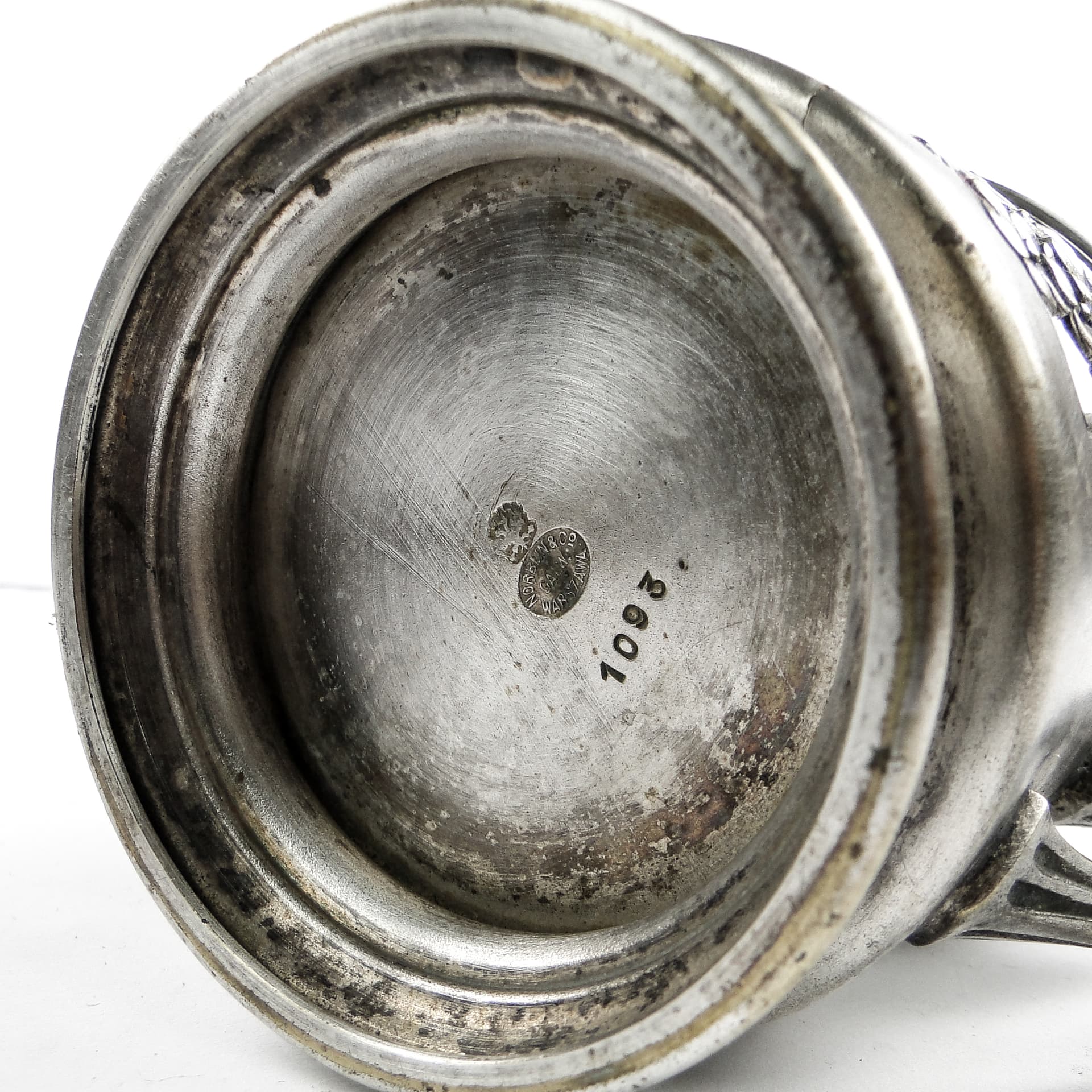 Art Nouveau tea glass holder, silver-plated brass, Norblin, Poland, early 20th c. - 105374