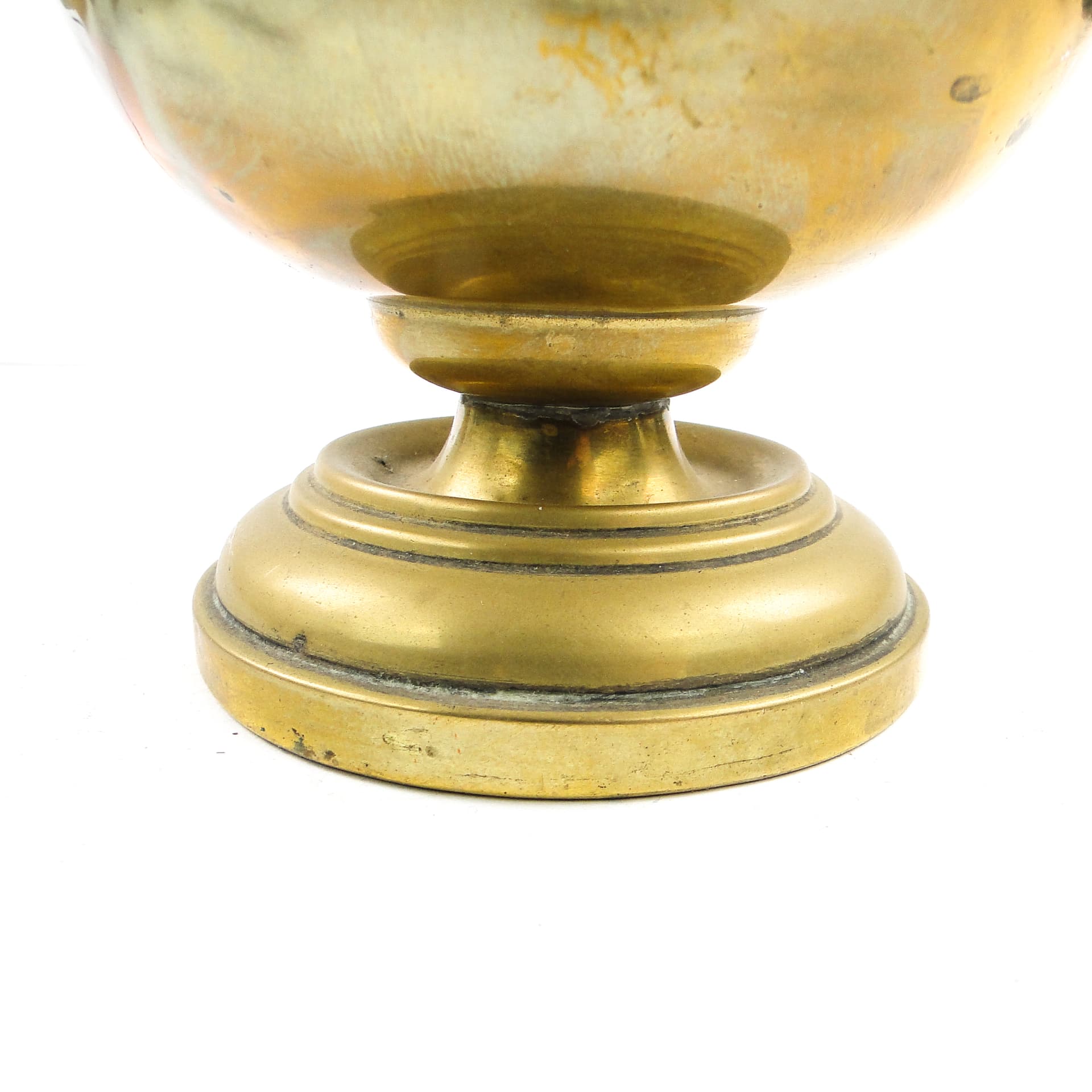 Cukiernica Art Nouveau, mosiądz, szkło kobaltowe, Szwecja, początek XX w. - 105382