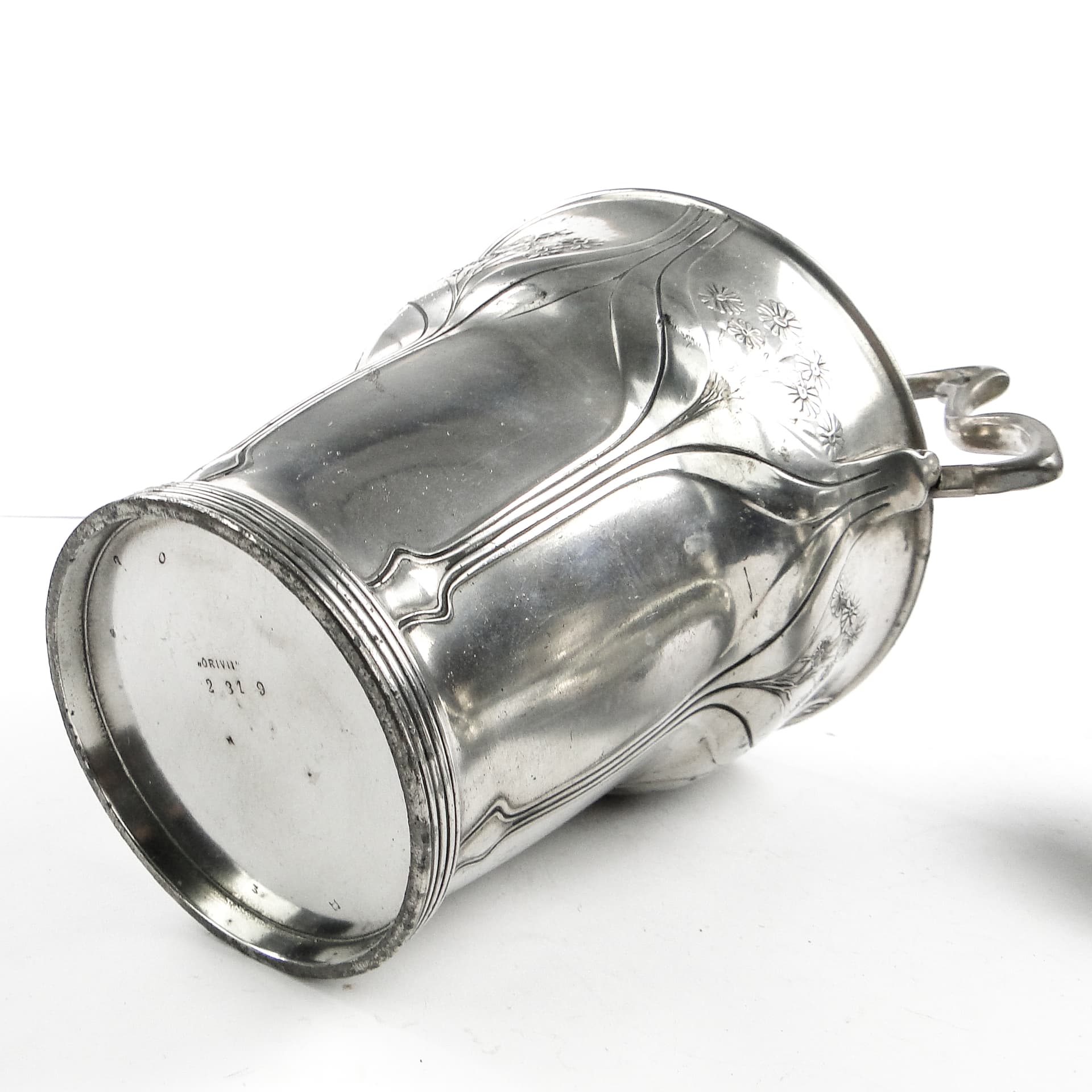 Herbatnica Art Nouveau, cyna srebrzona, Orivit, Niemcy, pocz. XX w. - 105410