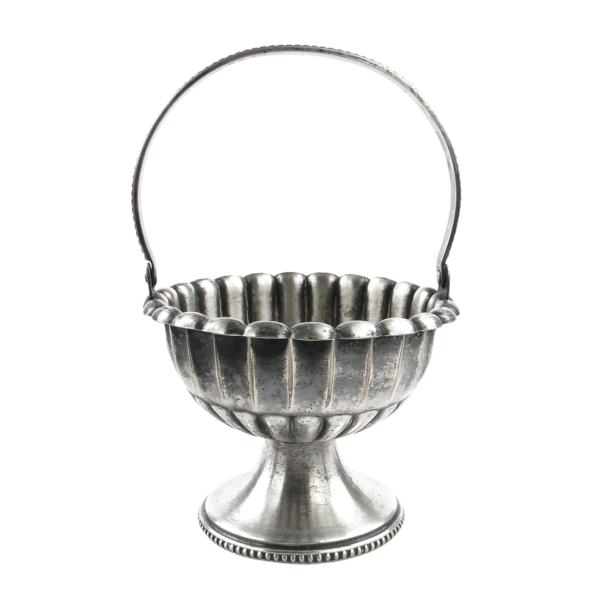 Cukiernica Art Nouveau, cyna lub metal srebrzony, Szwecja, początek XX w.