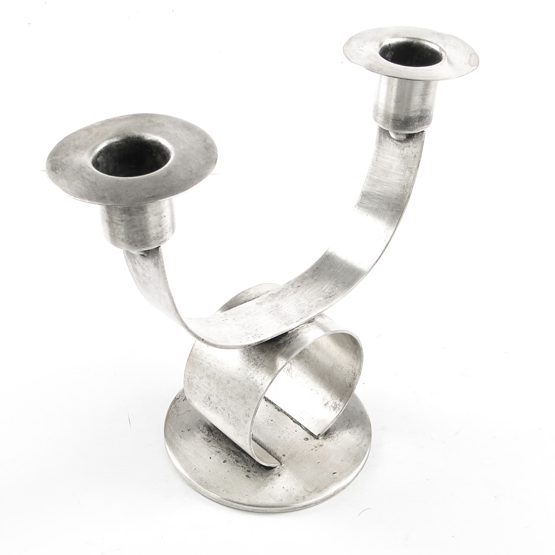 Świecznik dwuramienny Art Deco, metal, WMF, Niemcy, lata 30. - 105525