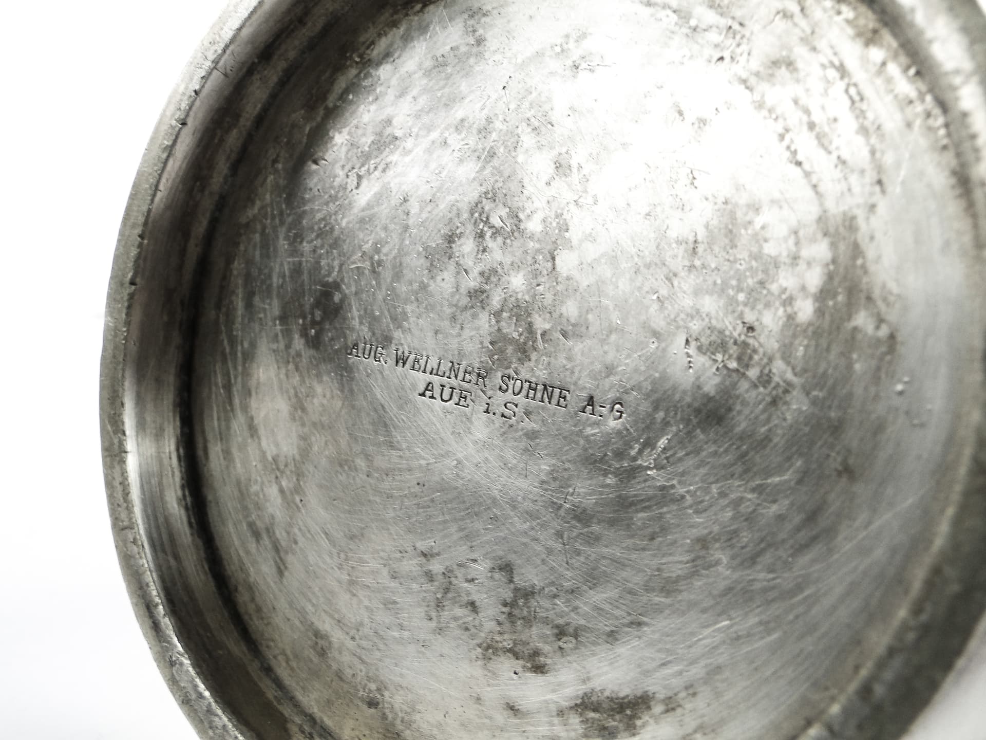 Stojak na zapałki z popielniczką Art Deco, mosiądz srebrzony, Wellner, Niemcy, lata 30. - 105548