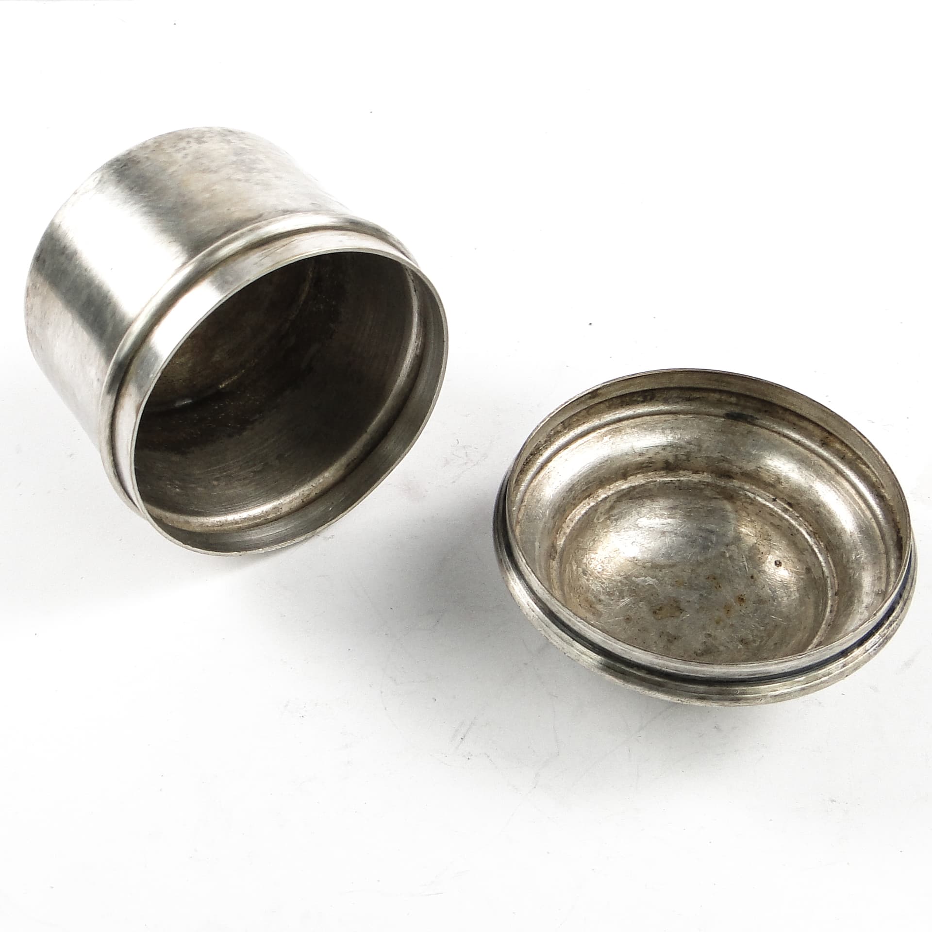 Eclectic pillbox, silver-plated brass, Poland, 19th c. - 105628