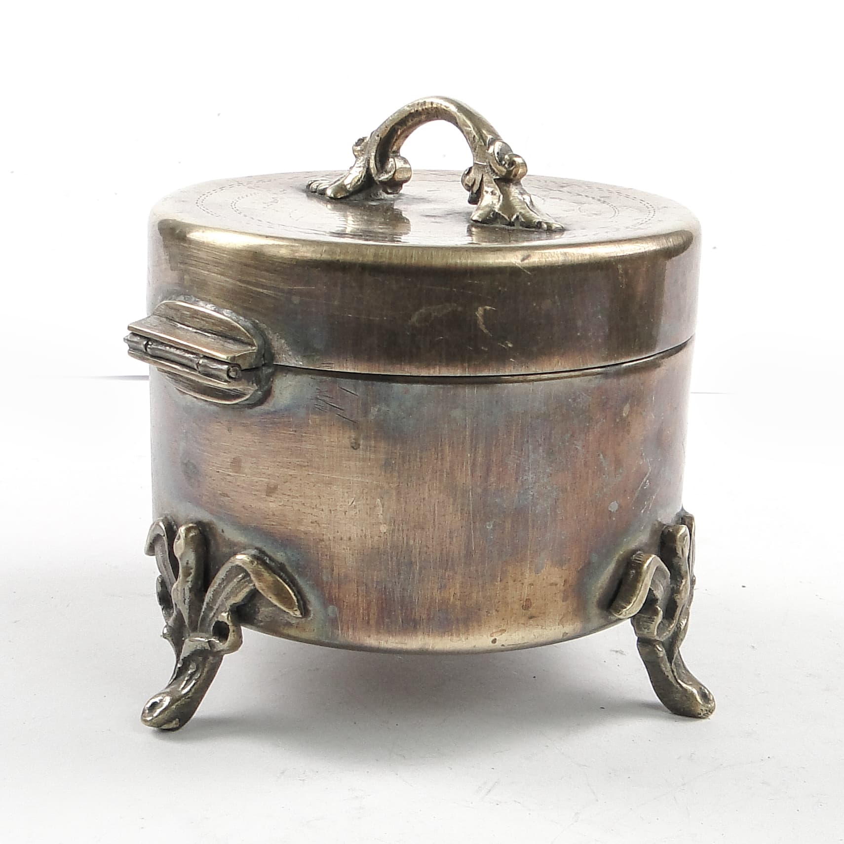 Cukiernica Art Nouveau, mosiądz srebrzony, Węgry, początek XX w. - 105680