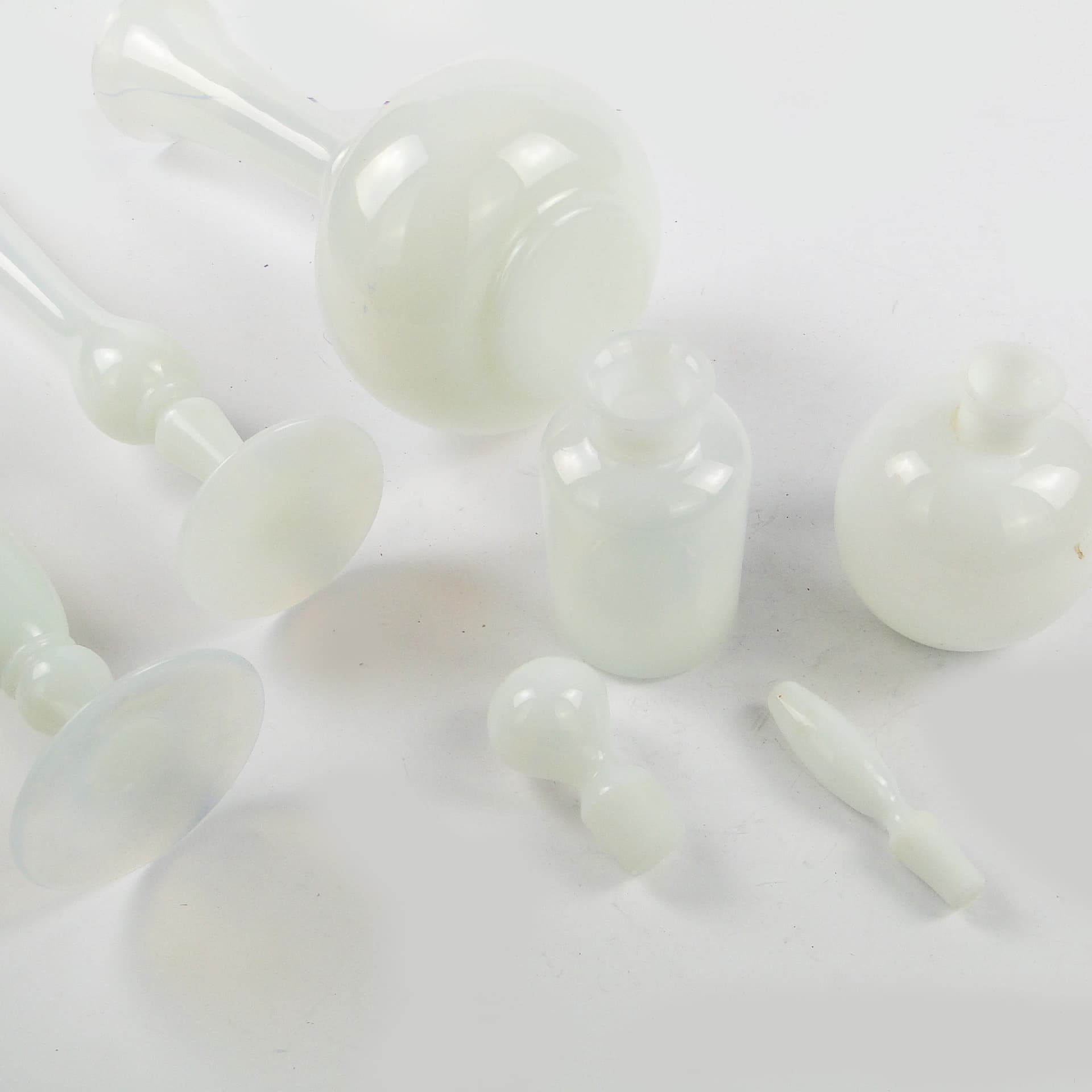 Komplet toaletowy Fiorentina, mid-century modern, szkło opalowe, Włochy, lata 50. - 105773