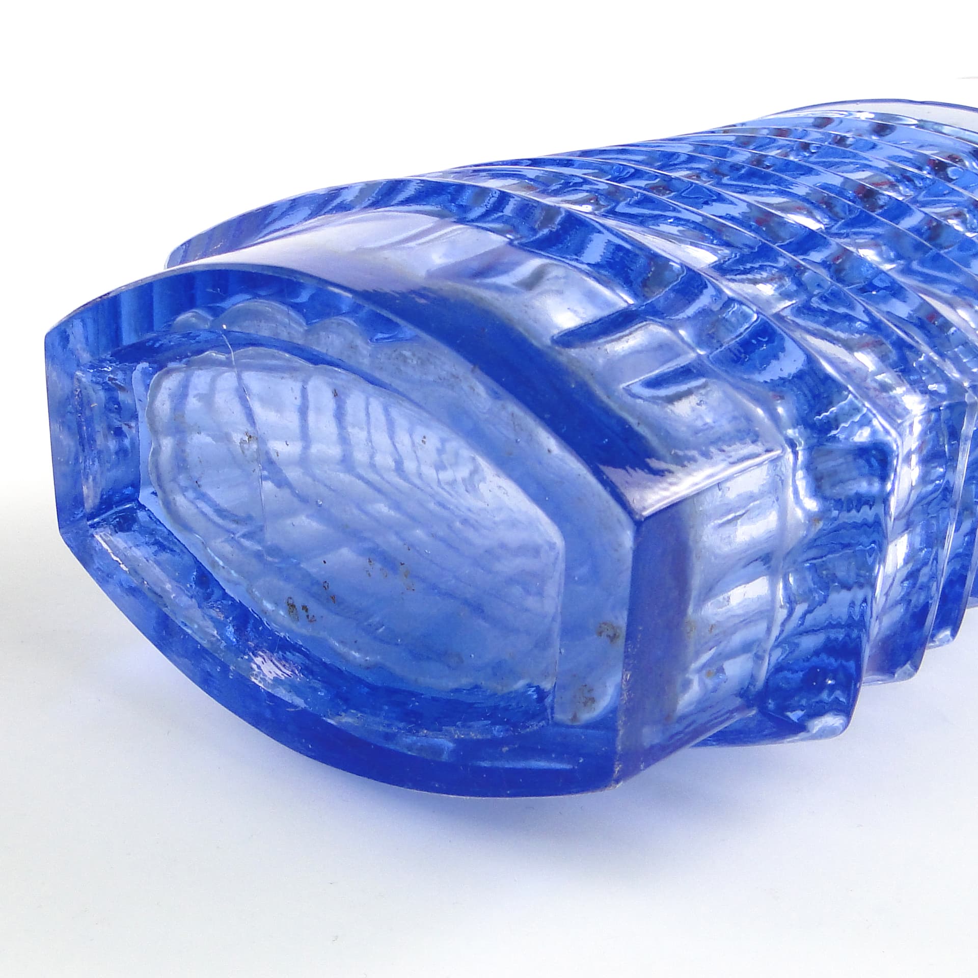 Wazon Optyczny, mid-century modern, szkło transparentne, proj. J. Drost, Ząbkowice, Polska, lata 70. - 105782