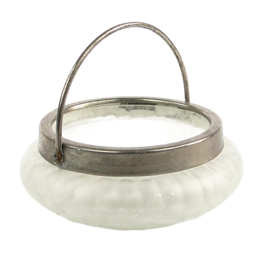 Cukiernica koszyczkowa Art Nouveau, szkło, Niemcy, początek XX w.