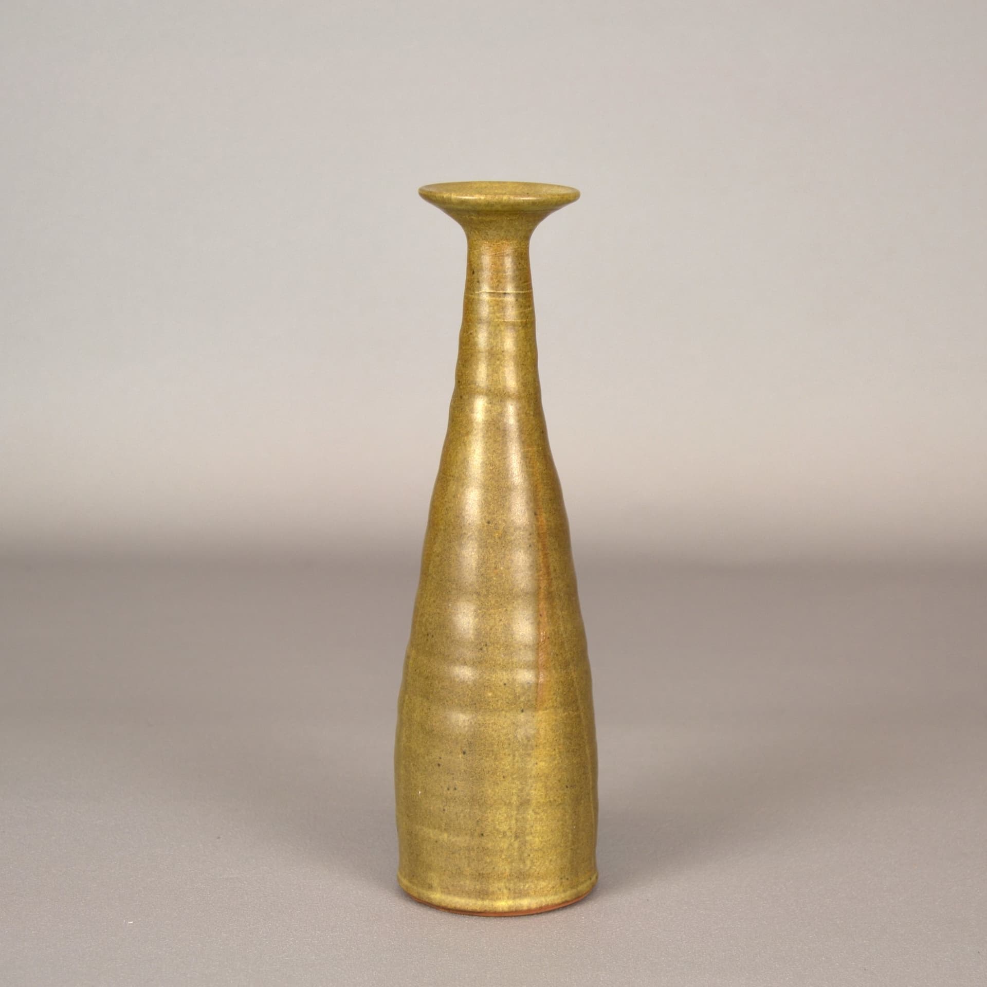 Para wazonów, brązowy, kamionka, proj. E. Strömberg, Upsala Ekeby, Szwecja, lata 60. - 832