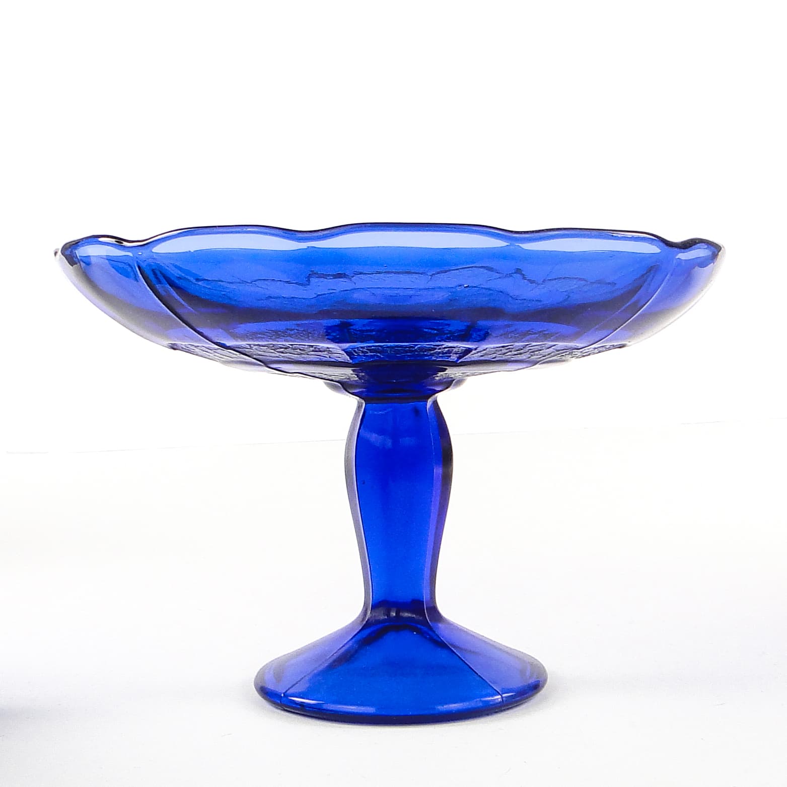 Patera Art Deco, szkło prasowane, Ząbkowice, Polska, lata 50. - 106151