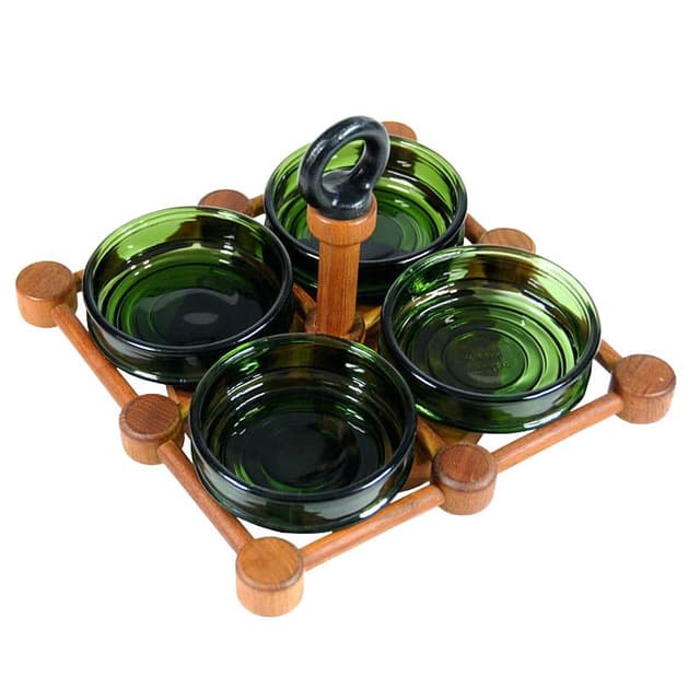 Teak Rotating Tray, Nissen, Denmark, 1960s - DIMENSION