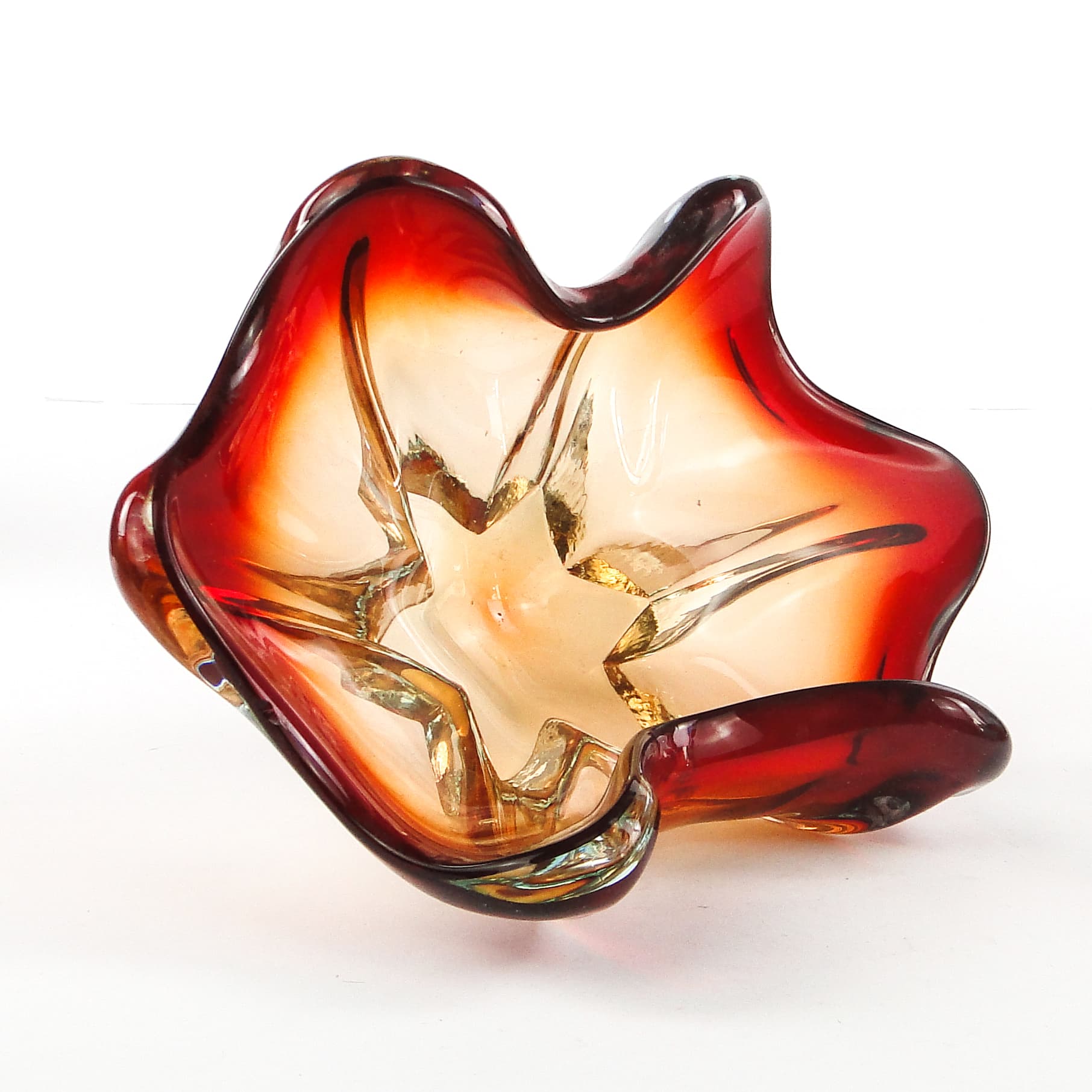 Patera Murano Sommerso, szkło, proj. F. Poli, Włochy, lata 50. - 106220