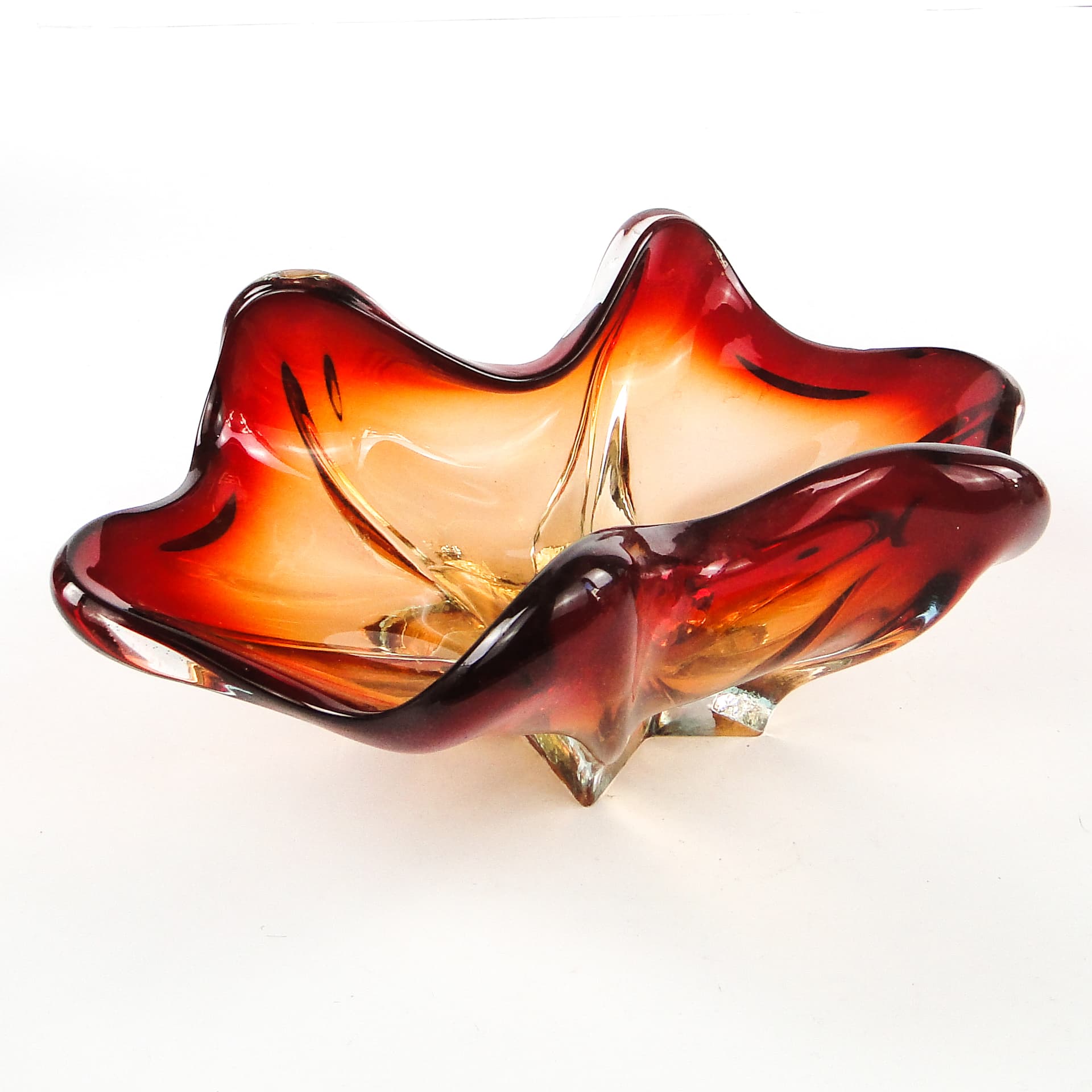 Patera Murano Sommerso, szkło, proj. F. Poli, Włochy, lata 50. - 106226