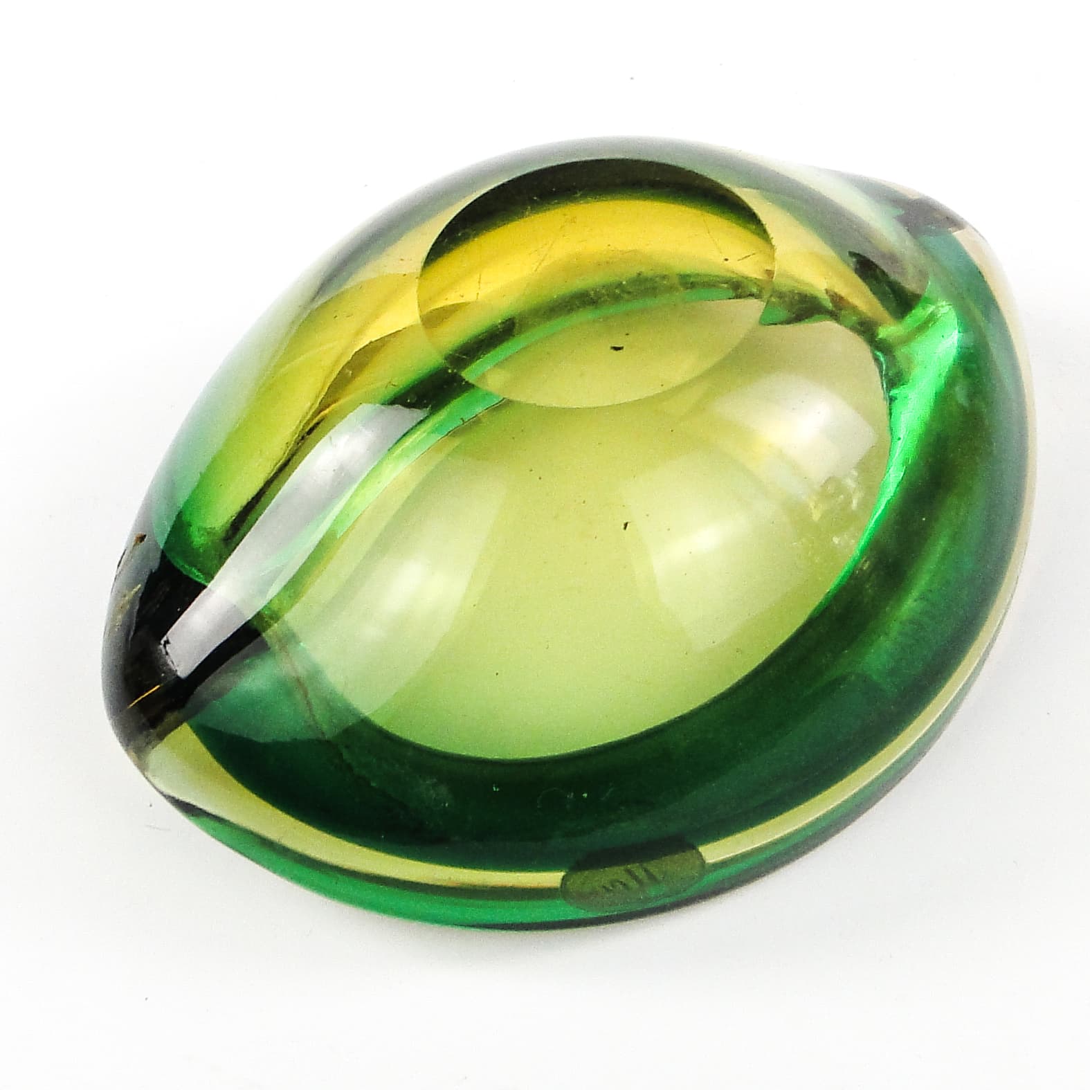 Przybornik Sommerso Mid-century Modern, szkło, Murano, Włochy, lata 50. - 106239