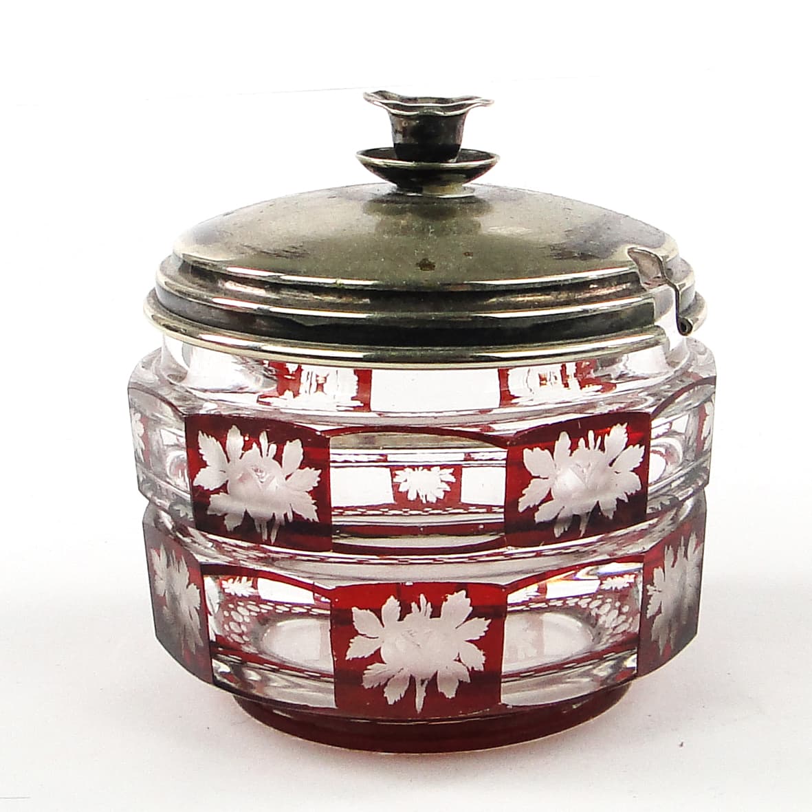 Bomboniera biedermeier, kryształ, Bohemia, Czechy, XIX w. - 106271