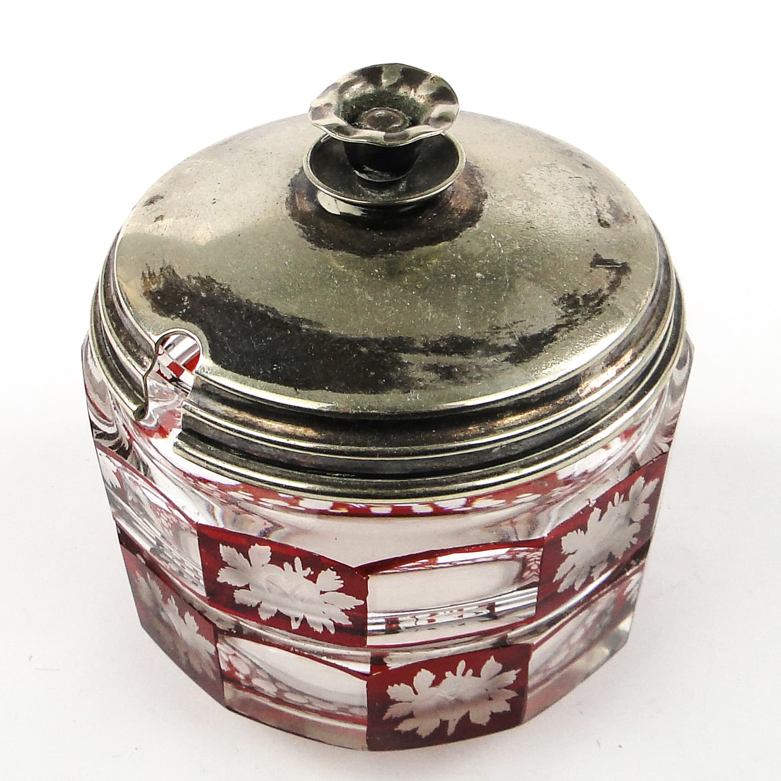 Bomboniera biedermeier, kryształ, Bohemia, Czechy, XIX w. - 106274