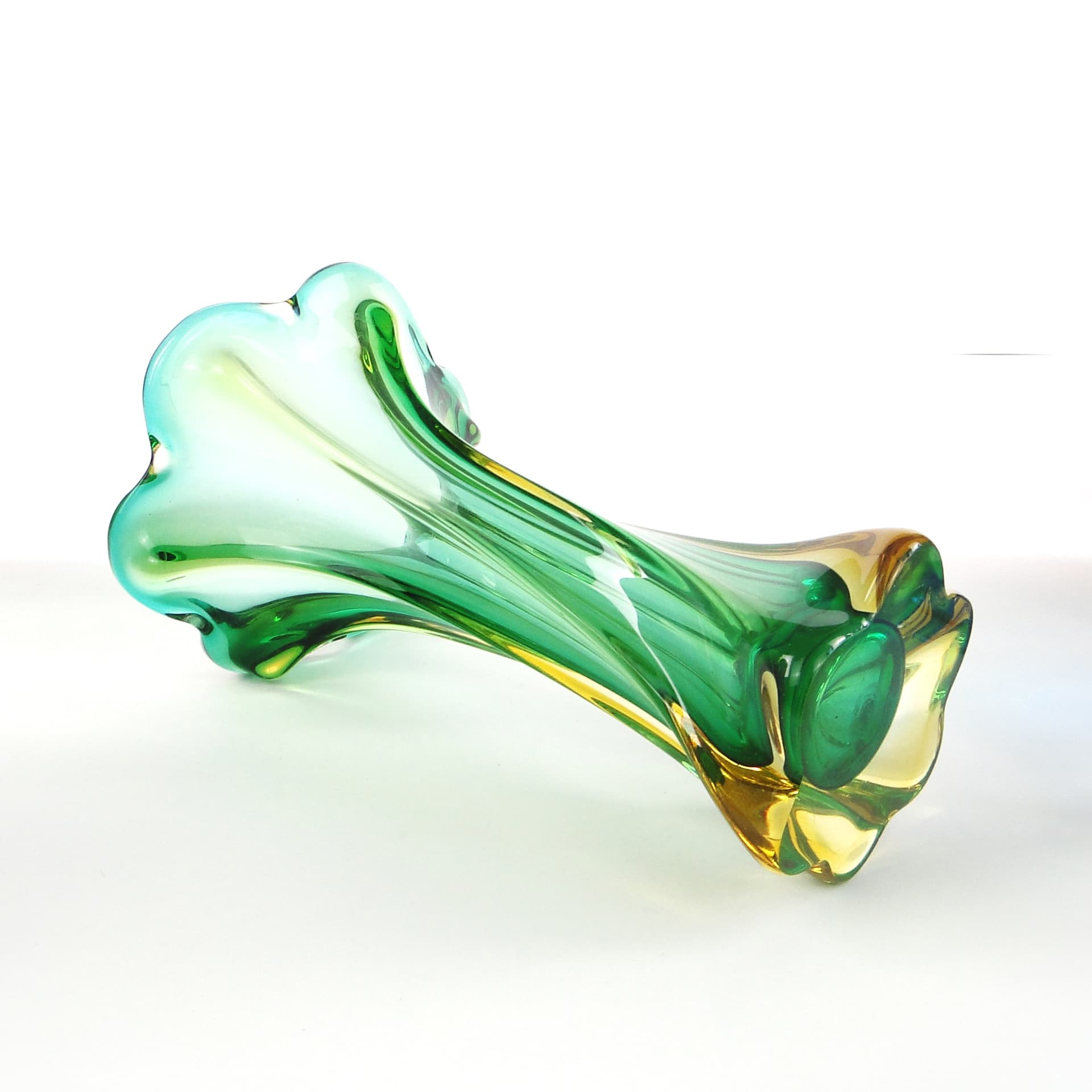 Wazon Murano Sommerso, mid-century modern, szkło, proj. F. Poli, Włochy, lata 50. - 106404