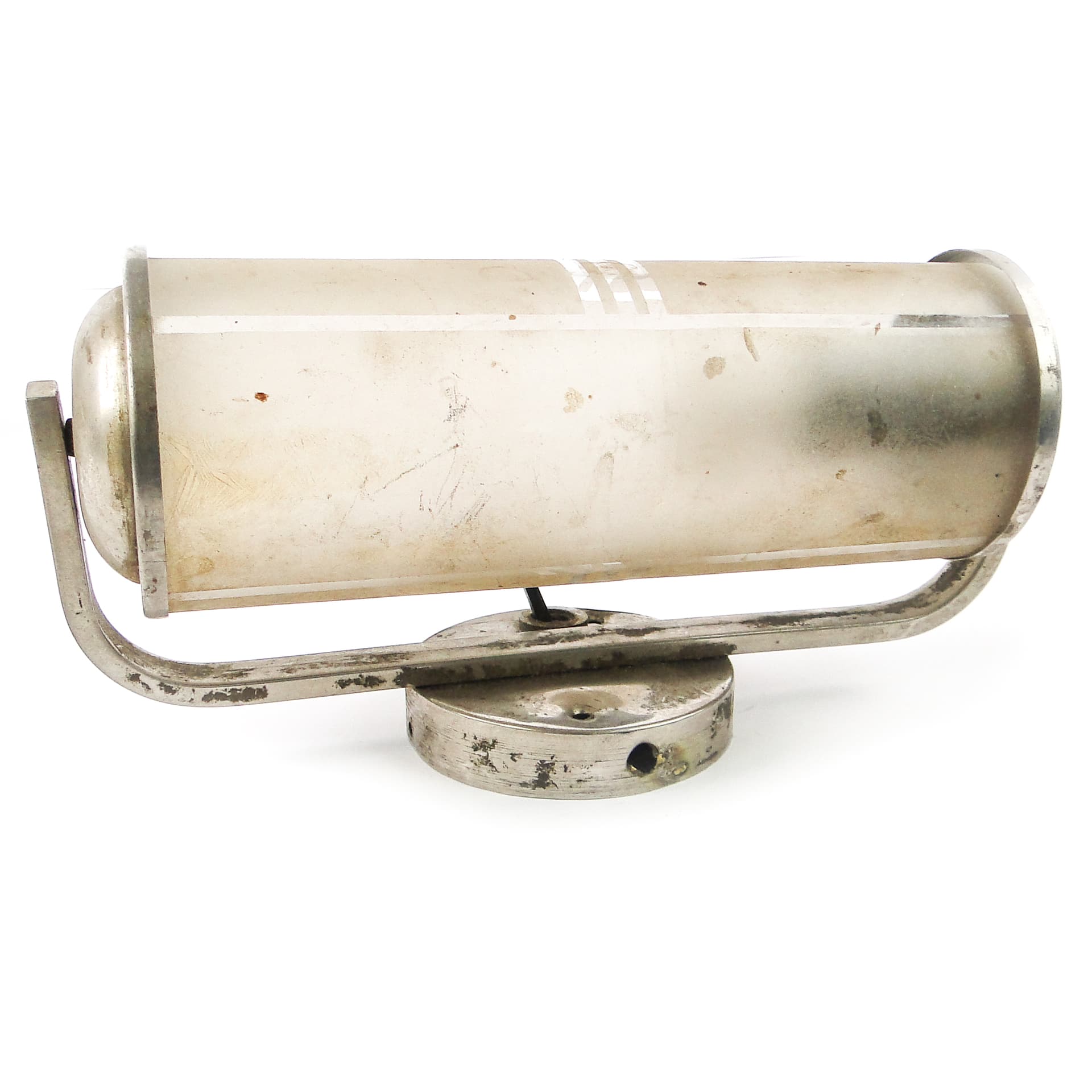 Art Deco wall sconce, chrome-plated brass, Czechoslovakia, 1950s. - 106602