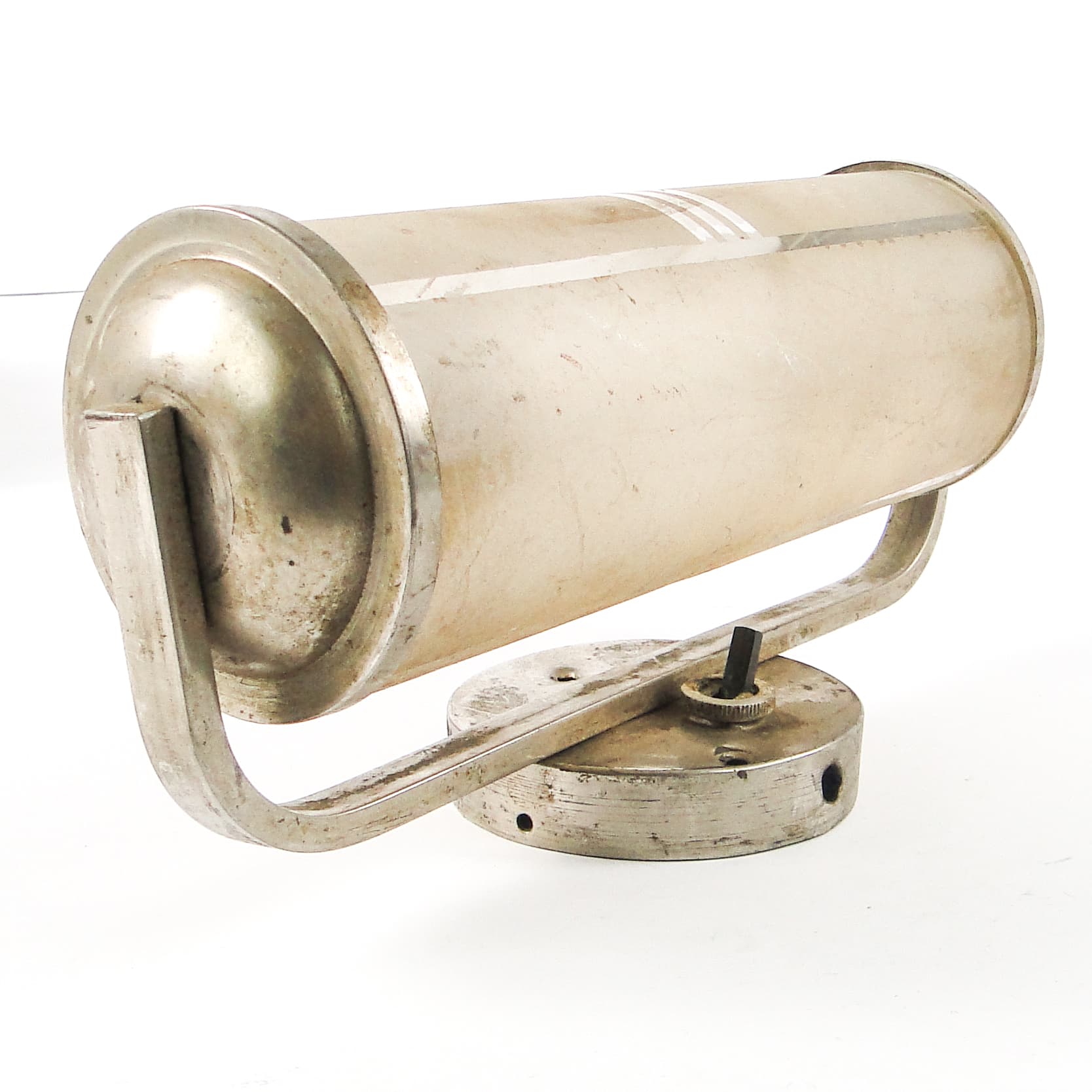 Art Deco wall sconce, chrome-plated brass, Czechoslovakia, 1950s. - 106600