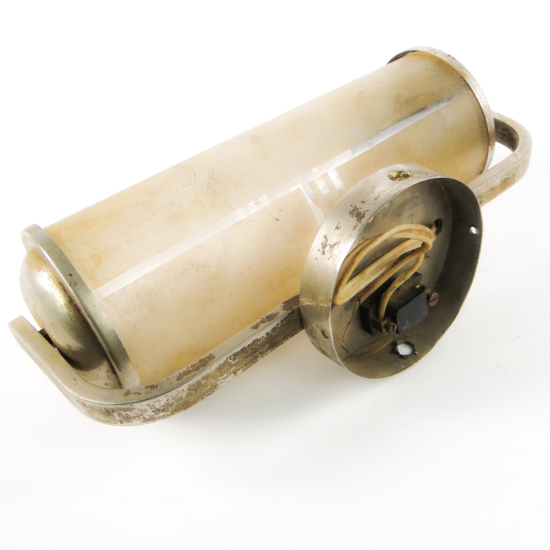 Art Deco wall sconce, chrome-plated brass, Czechoslovakia, 1950s. - 106606