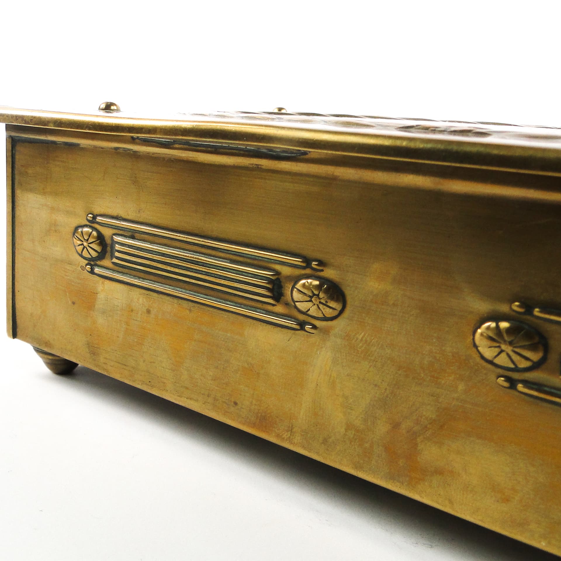 Art Nouveau humidor, brass, wood, WMF, Germany, early 20th c. - 106640